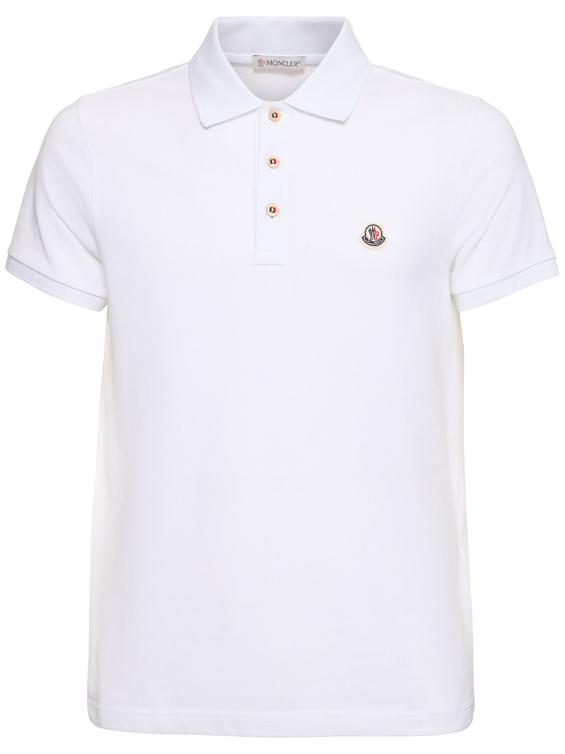 MONCLER LOGO COTTON POLO SHIRT 