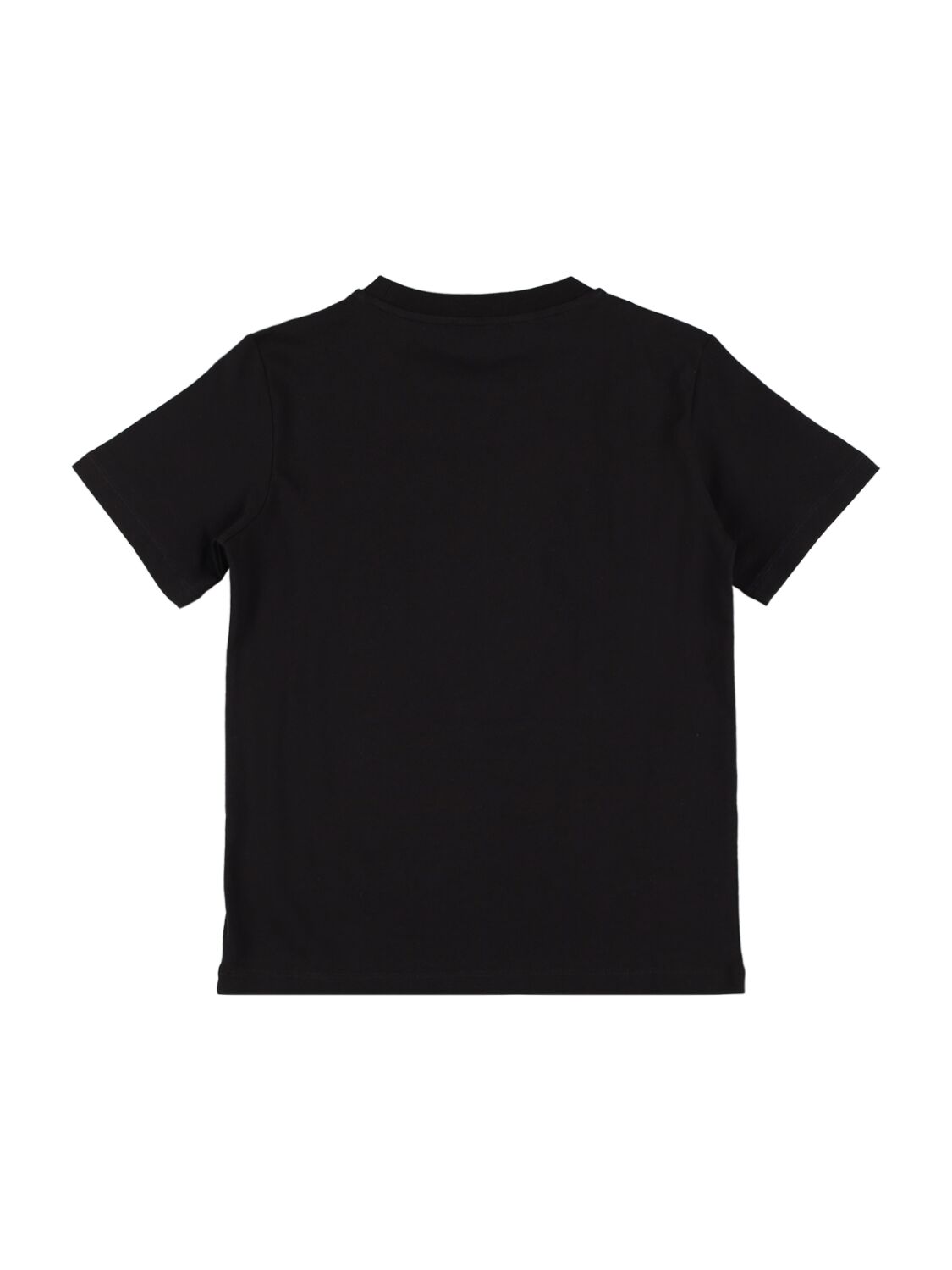 Shop Balmain Printed Cotton Jersey T-shirt In Black,yellow