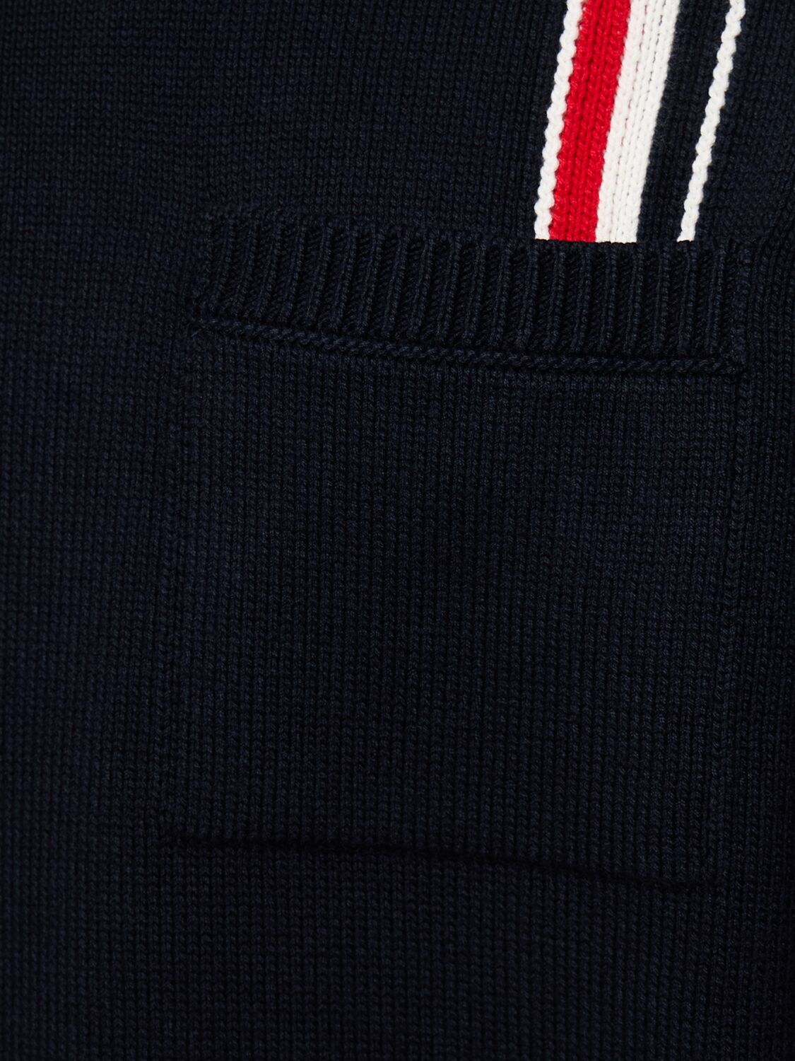 Shop Thom Browne Cotton Crewneck Sweater In Navy