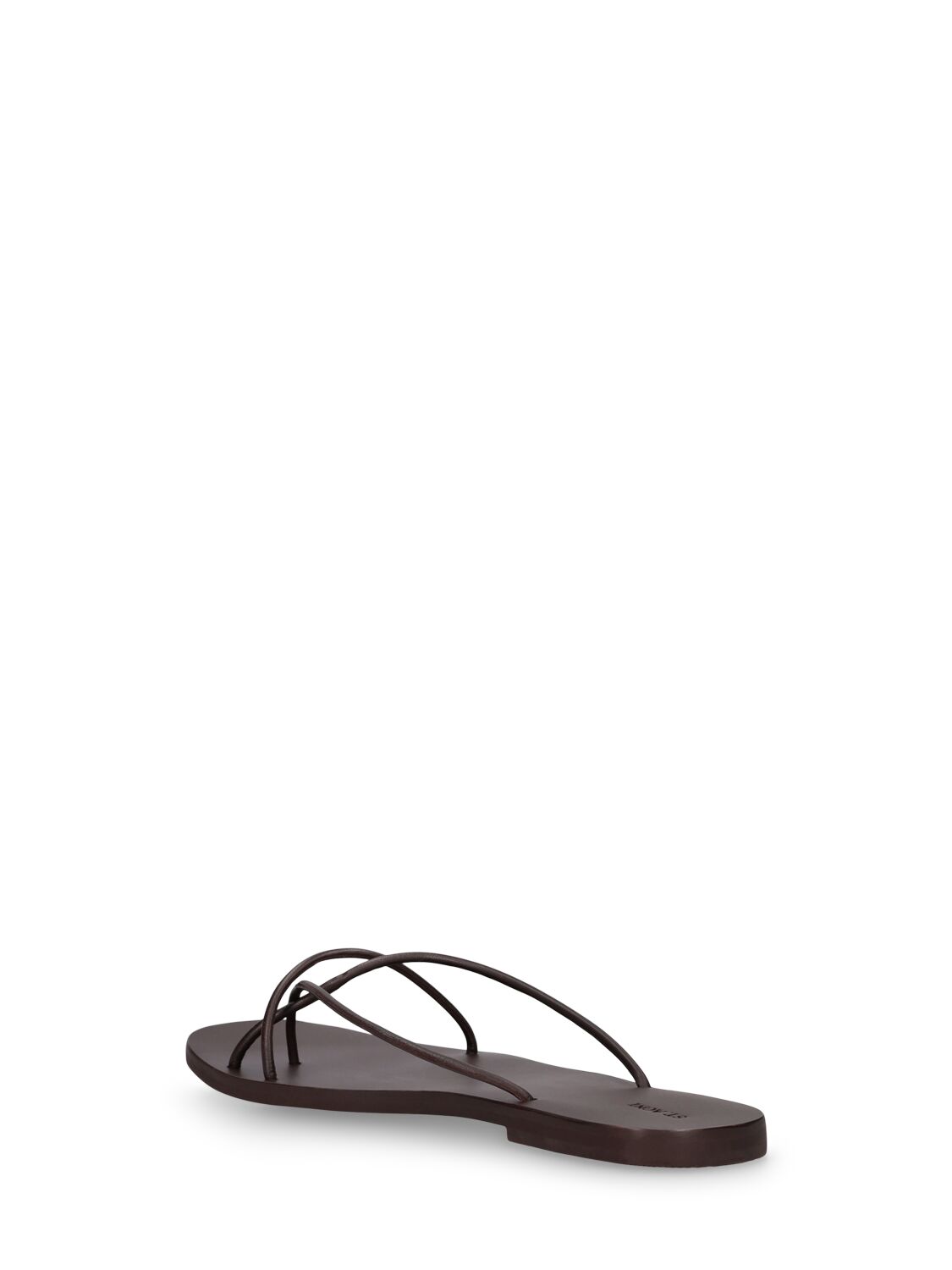 Shop St.agni 5mm Rouleau Leather Thong Sandals In Brown