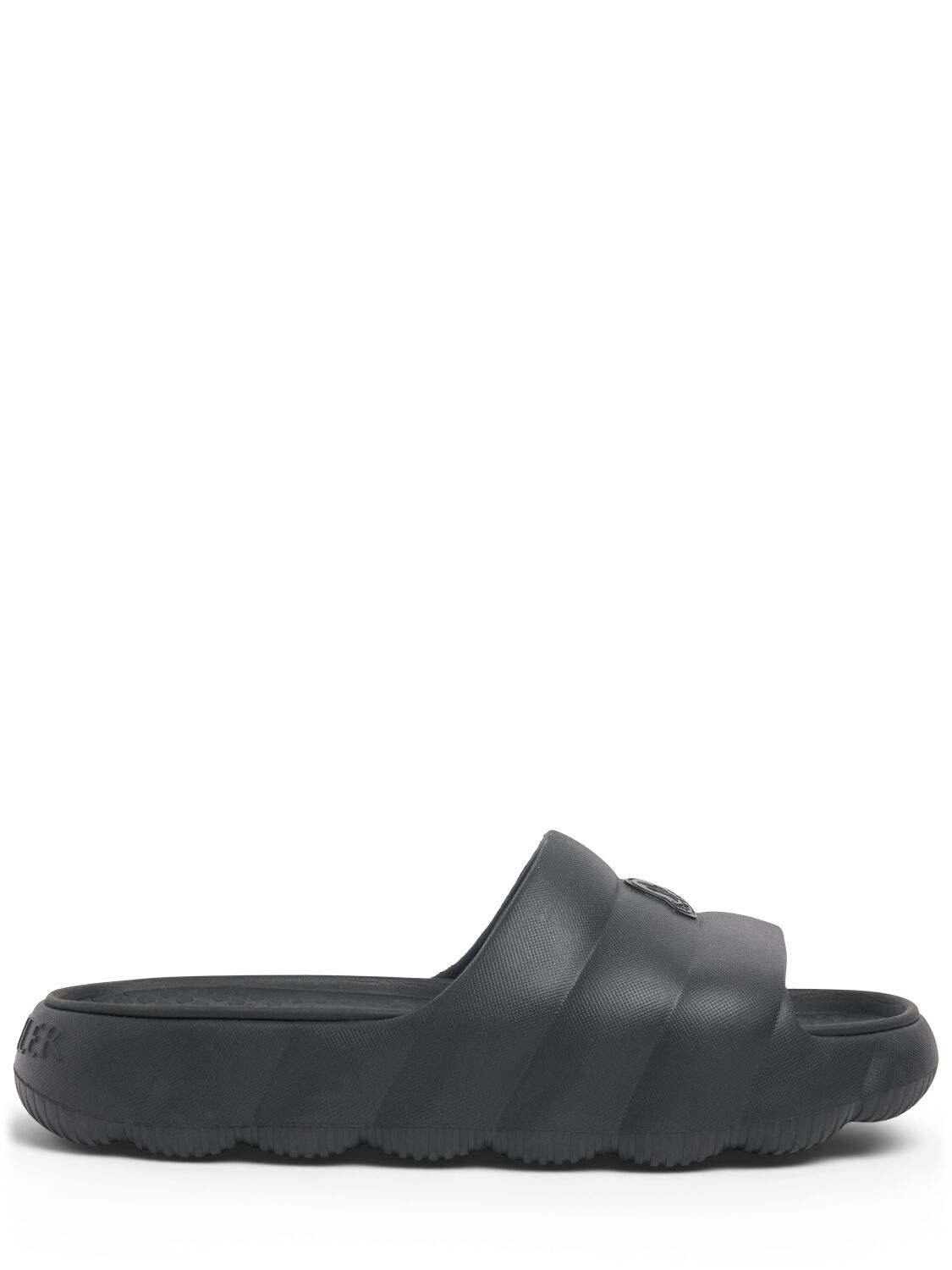 Moncler 40mm Lilo Rubber Sliders In Black