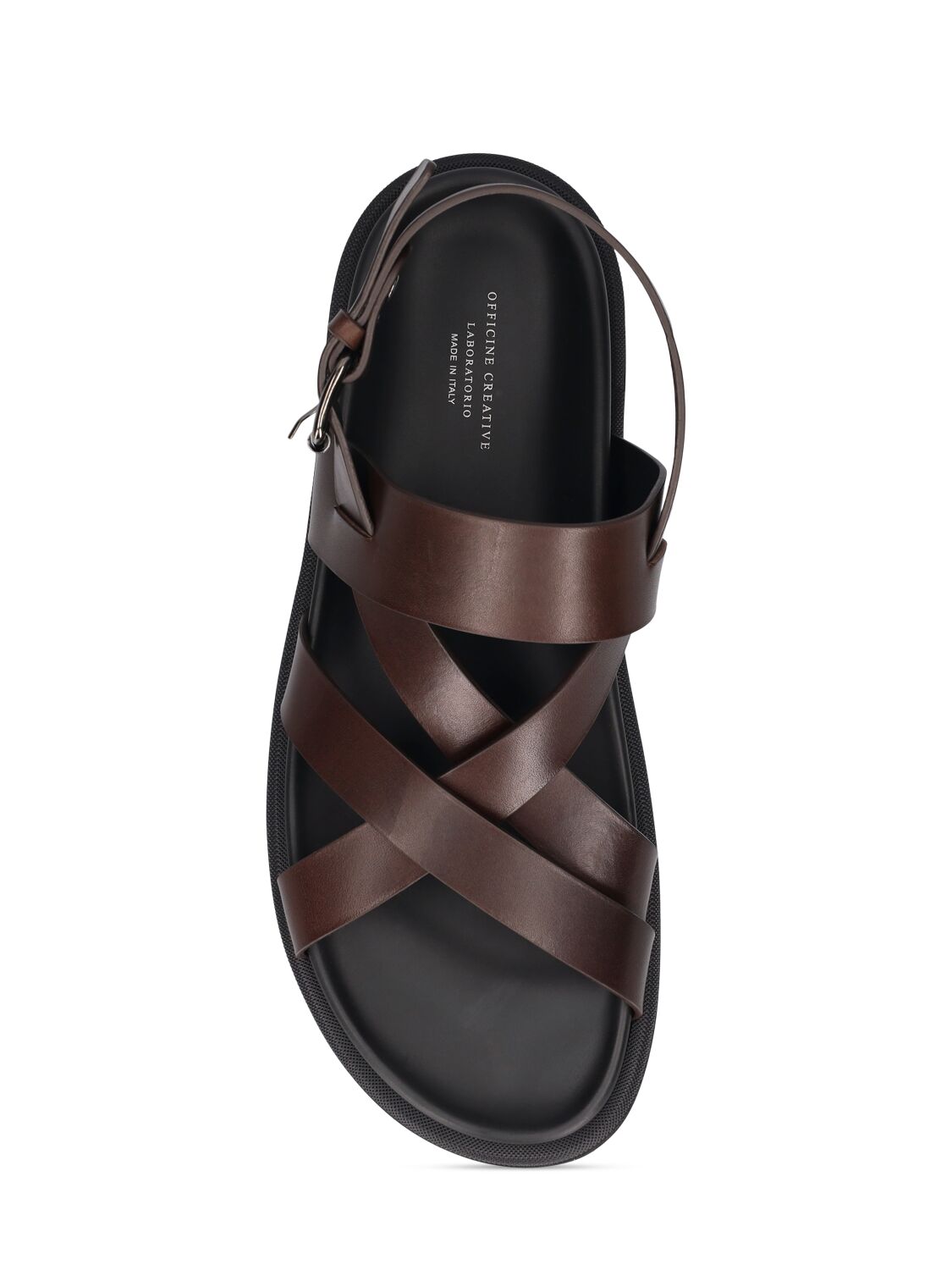 Shop Officine Creative Charrat Leather Sandals In Brown