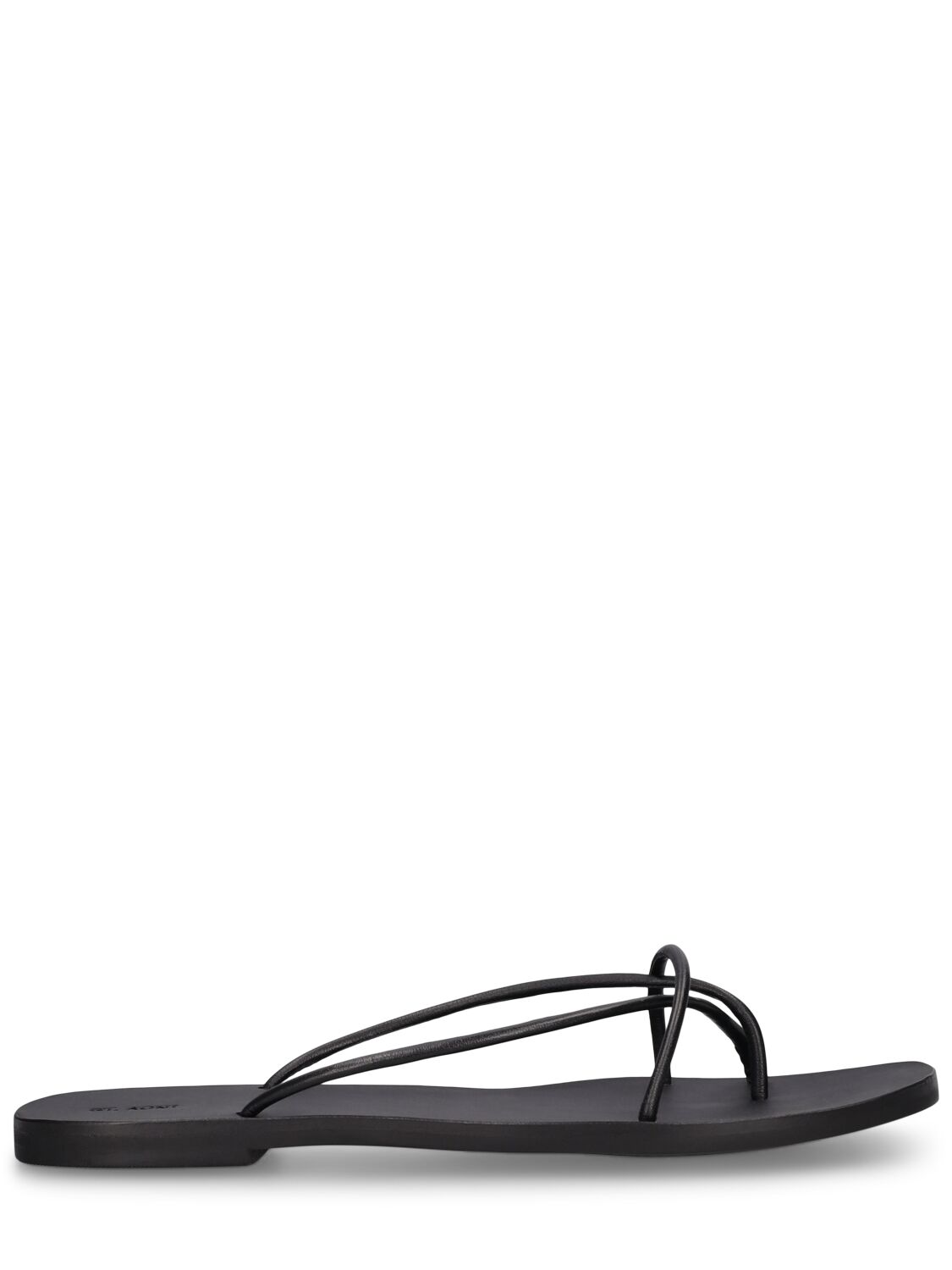 St.agni 5mm Rouleau Leather Flats In Black