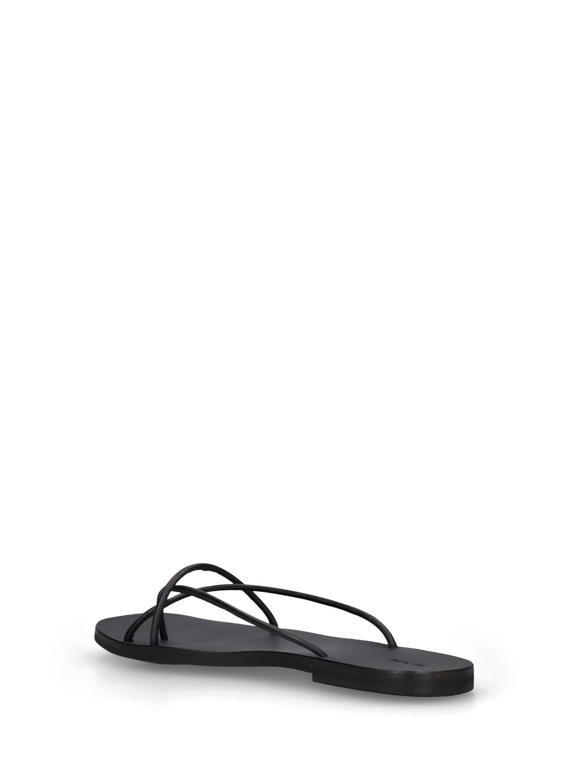 Shop St.agni 5mm Rouleau Leather Thong Sandals In Black