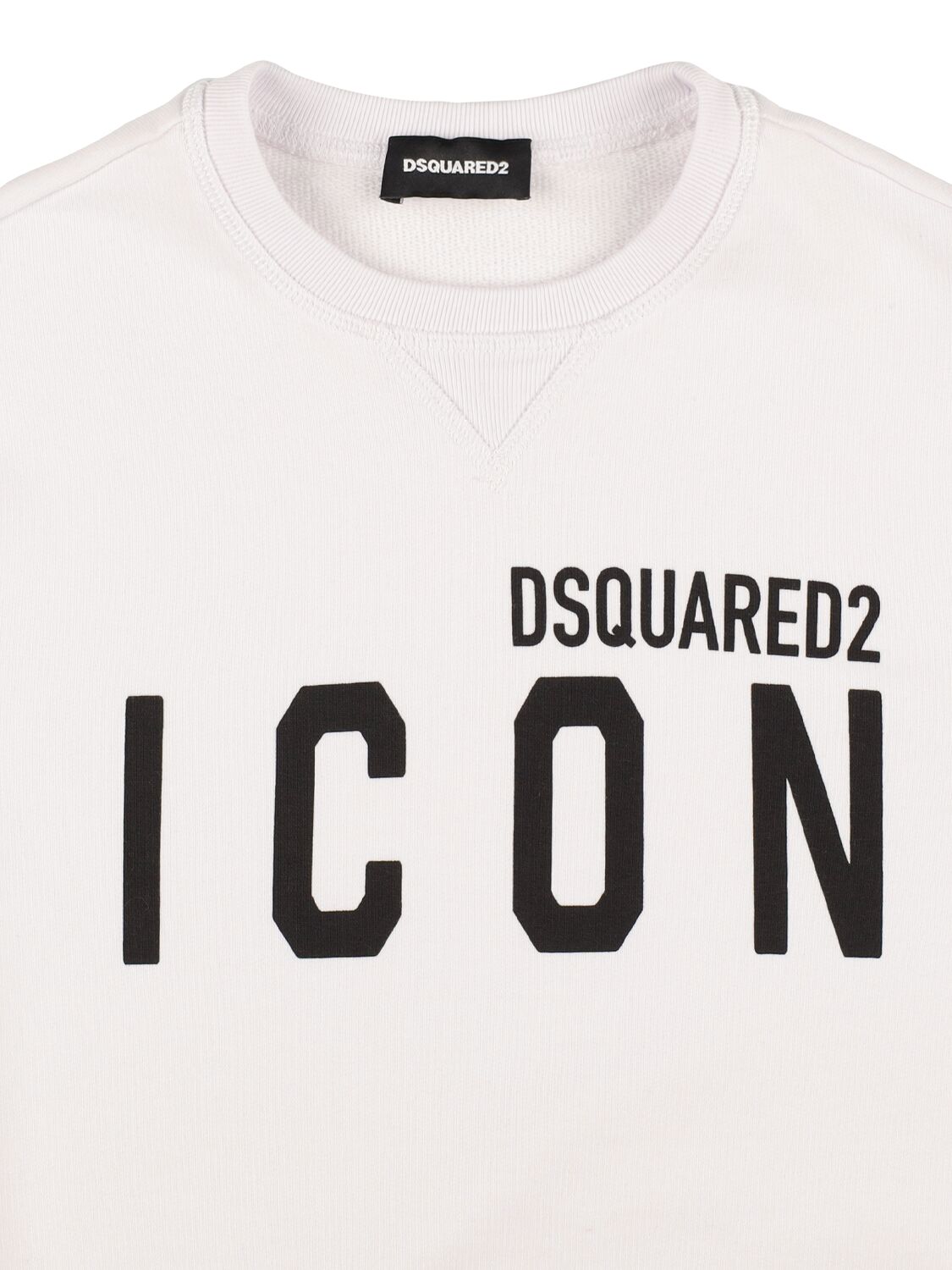 Shop Dsquared2 Printed Crewneck Sweatshirt In White