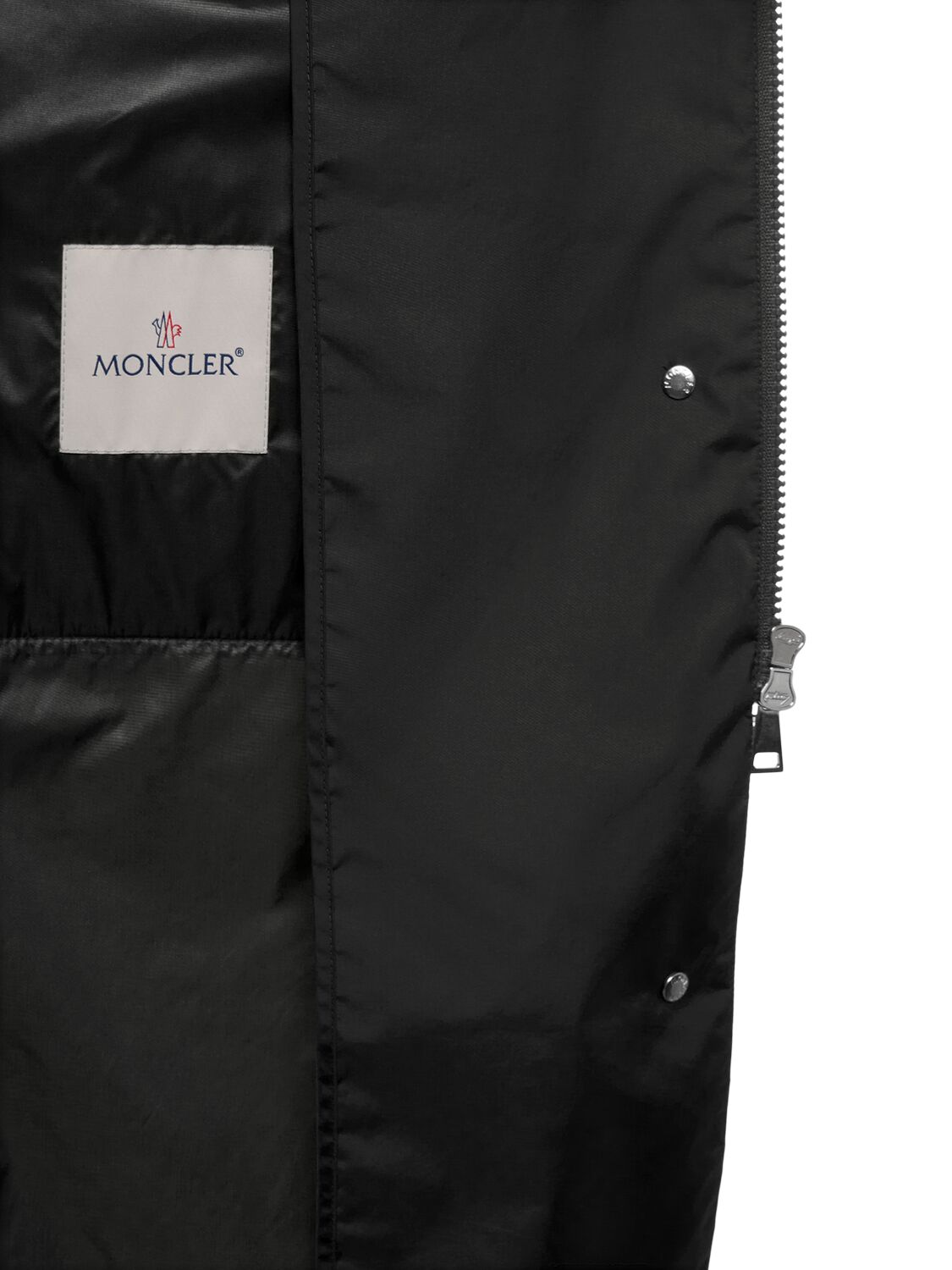 Shop Moncler Hiengu Nylon Rain Coat In Black