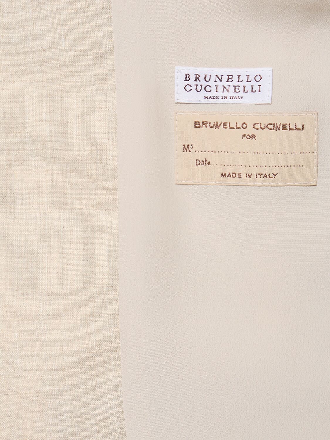 Shop Brunello Cucinelli Single Breast Linen Over Jacket In White