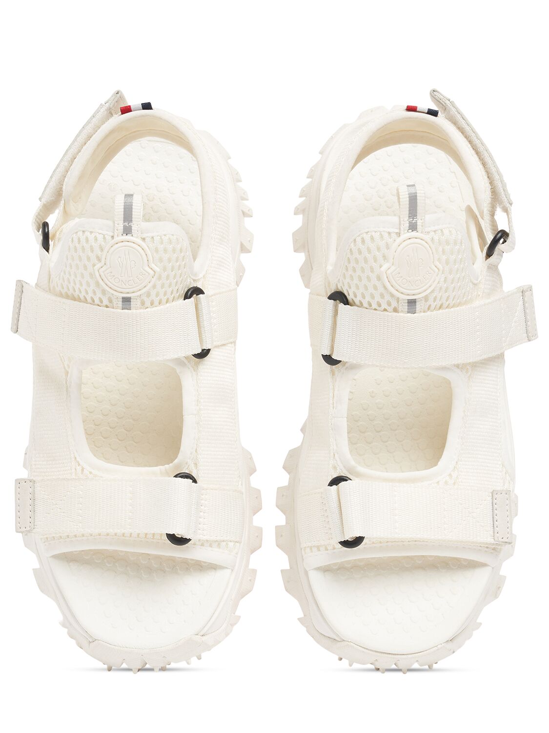 Shop Moncler 45mm Trailgrip Vela Tech Sandals In White