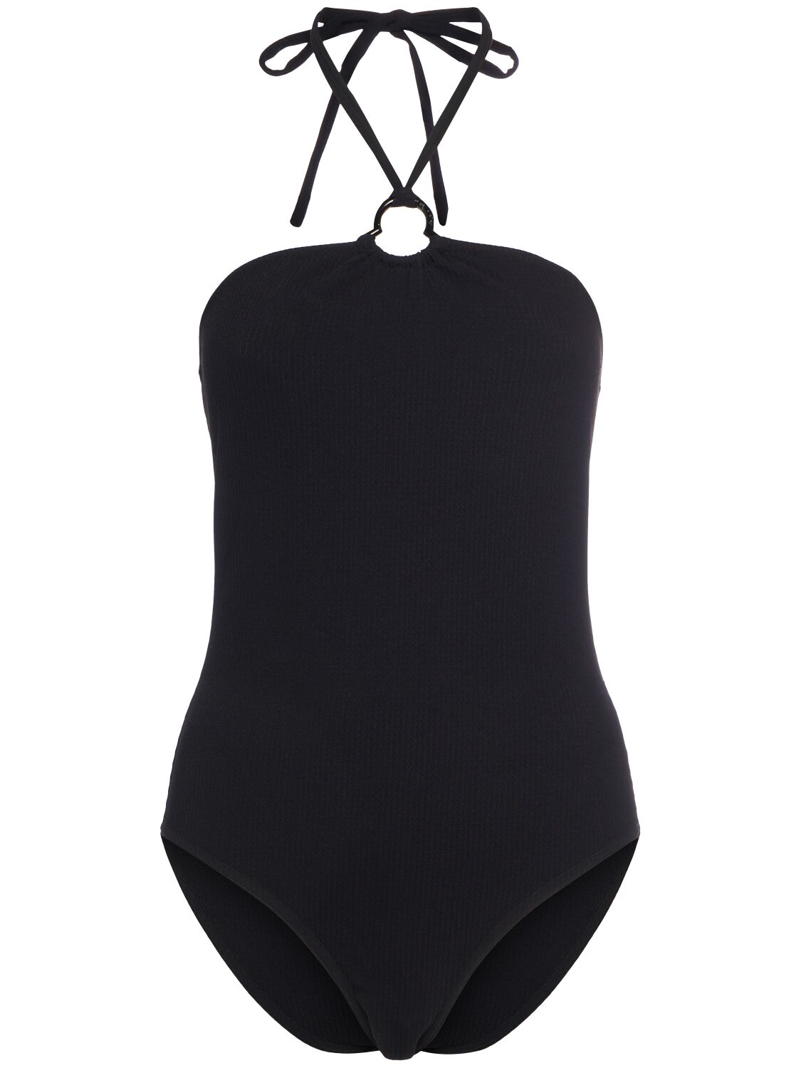 Moncler Jersey One Piece Swimsuit In 黑色