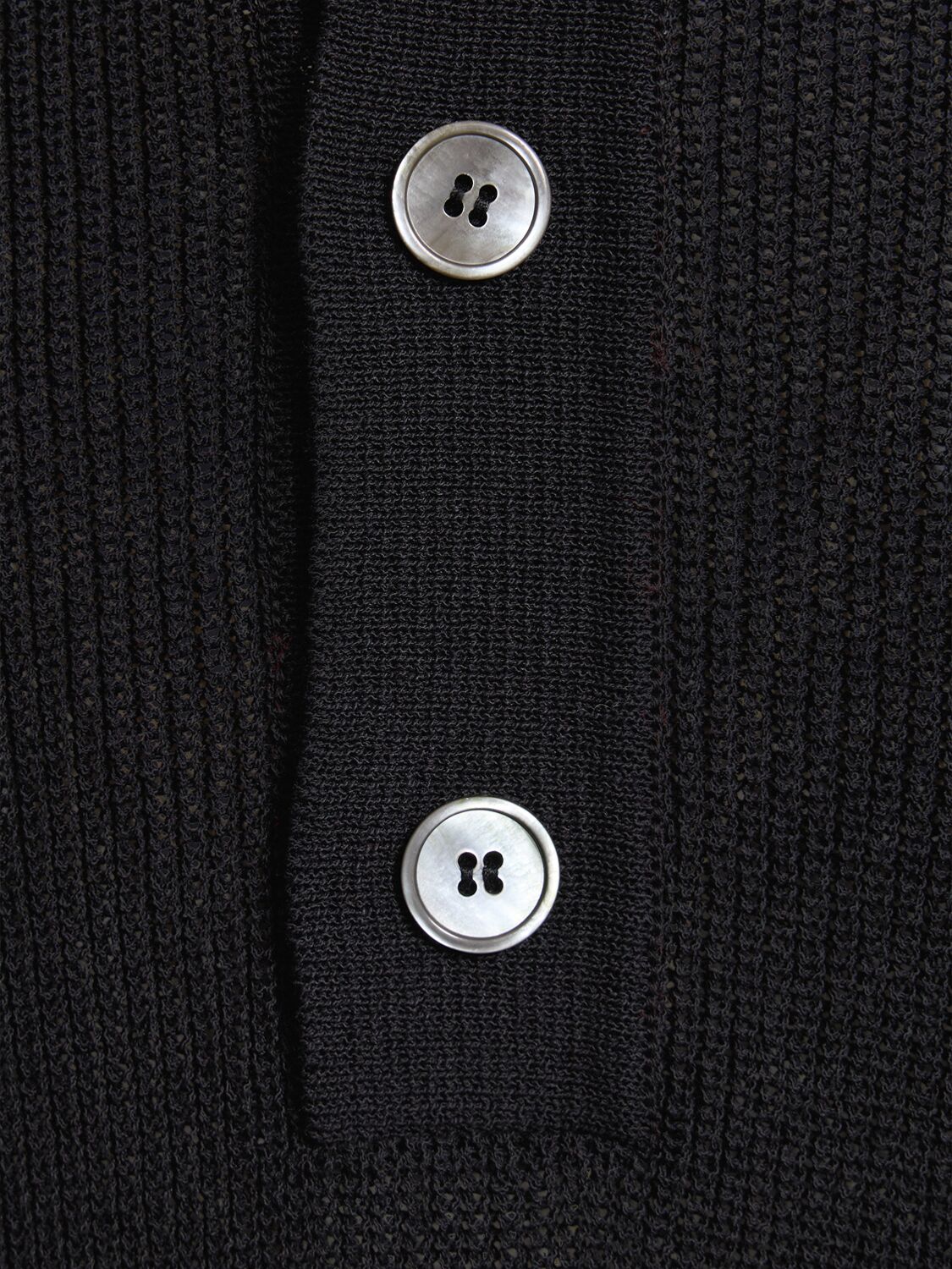 Shop Our Legacy Crispy Cotton Blend Knit S/s Polo In Black