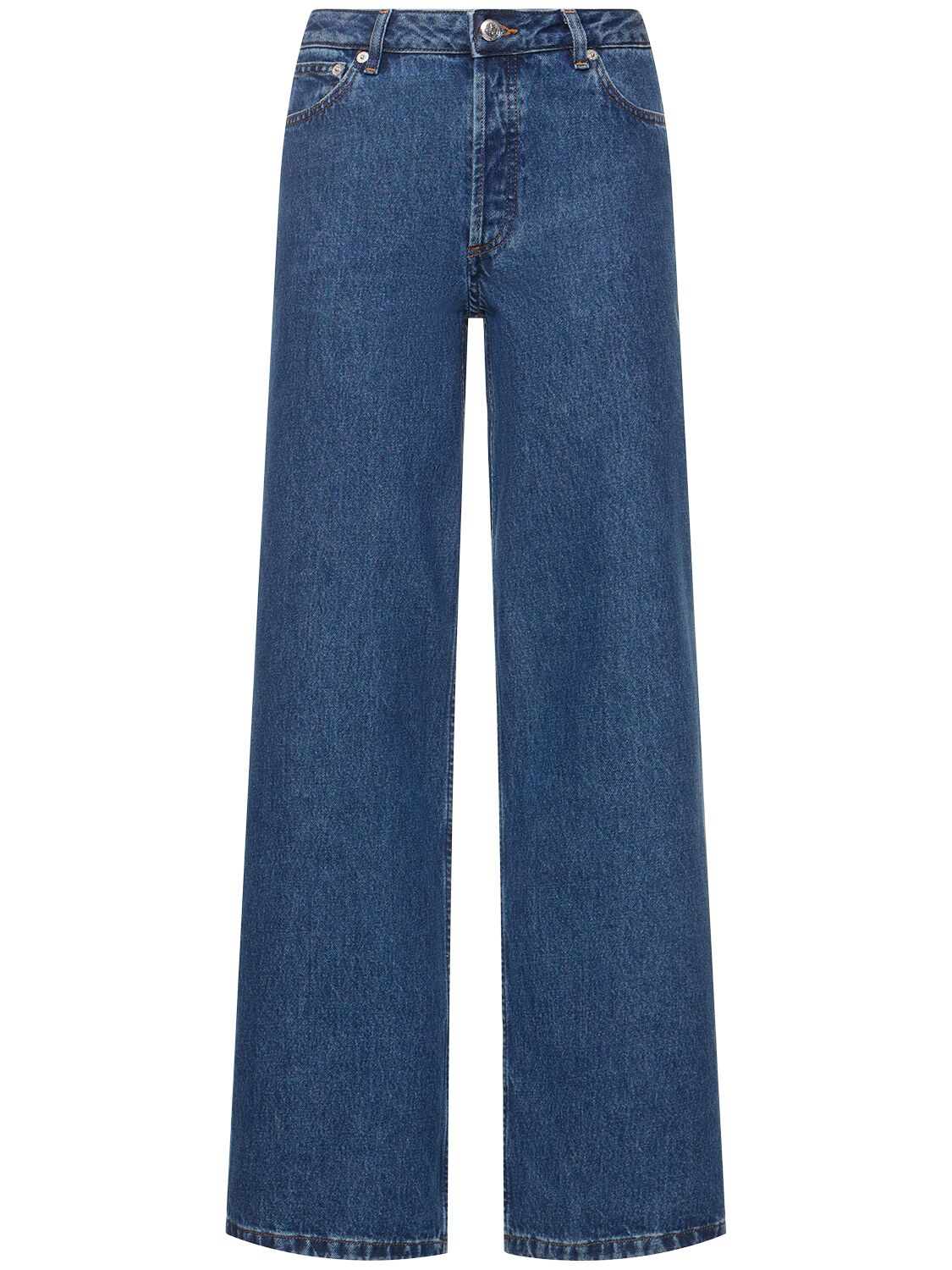 Image of Elisabeth Cotton Denim Straight Jeans