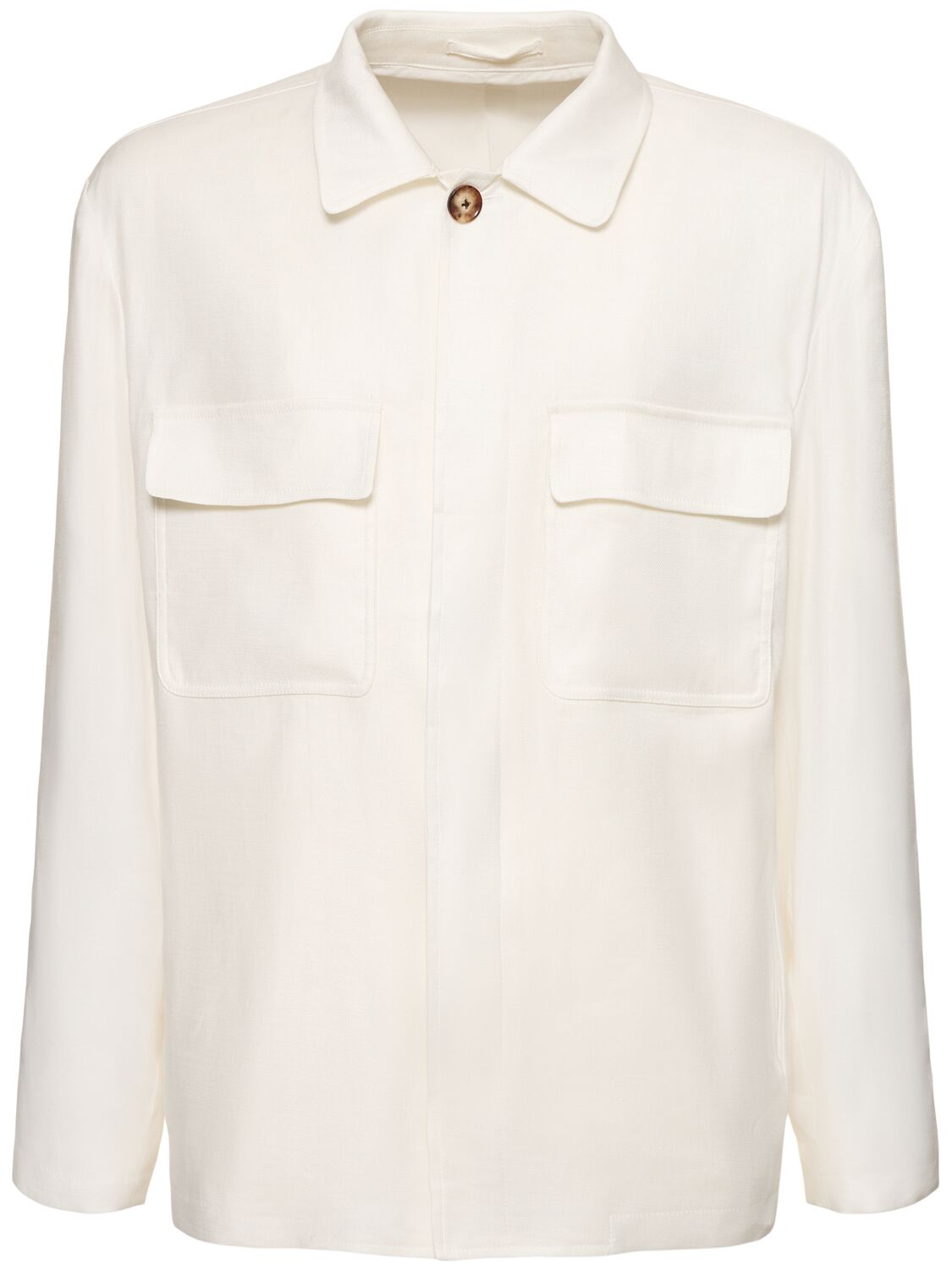 Image of Linen Blend Overshirt