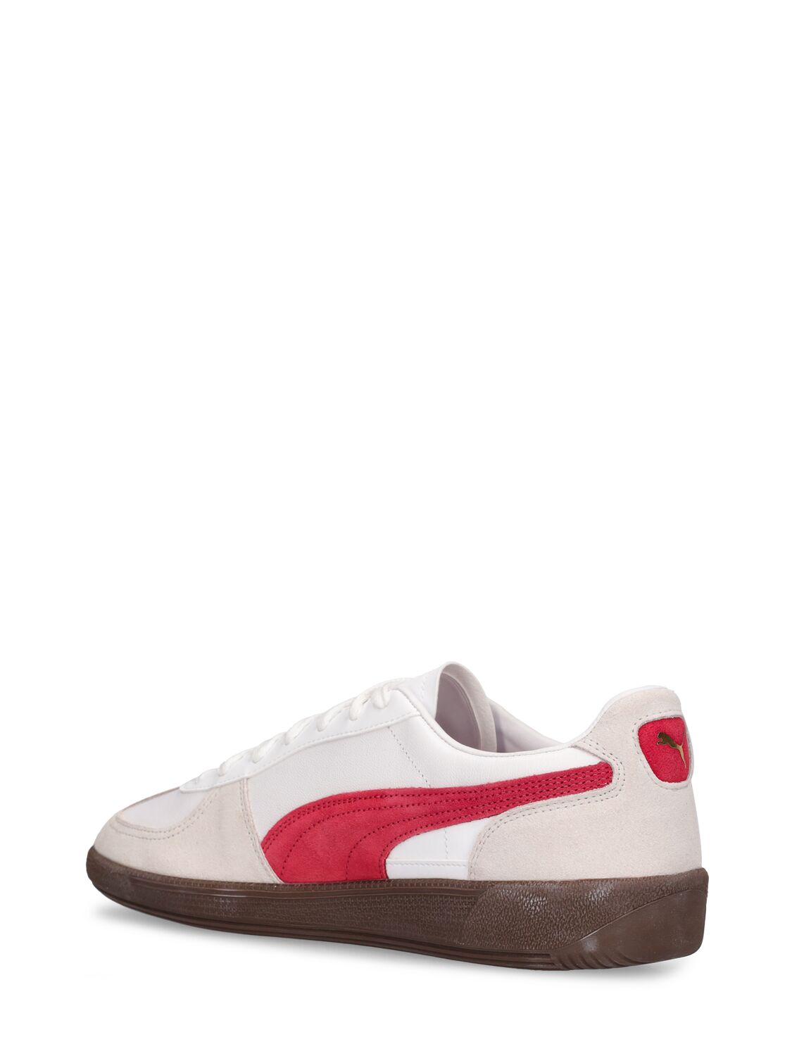 Shop Puma Palermo Sneakers In White,club Red