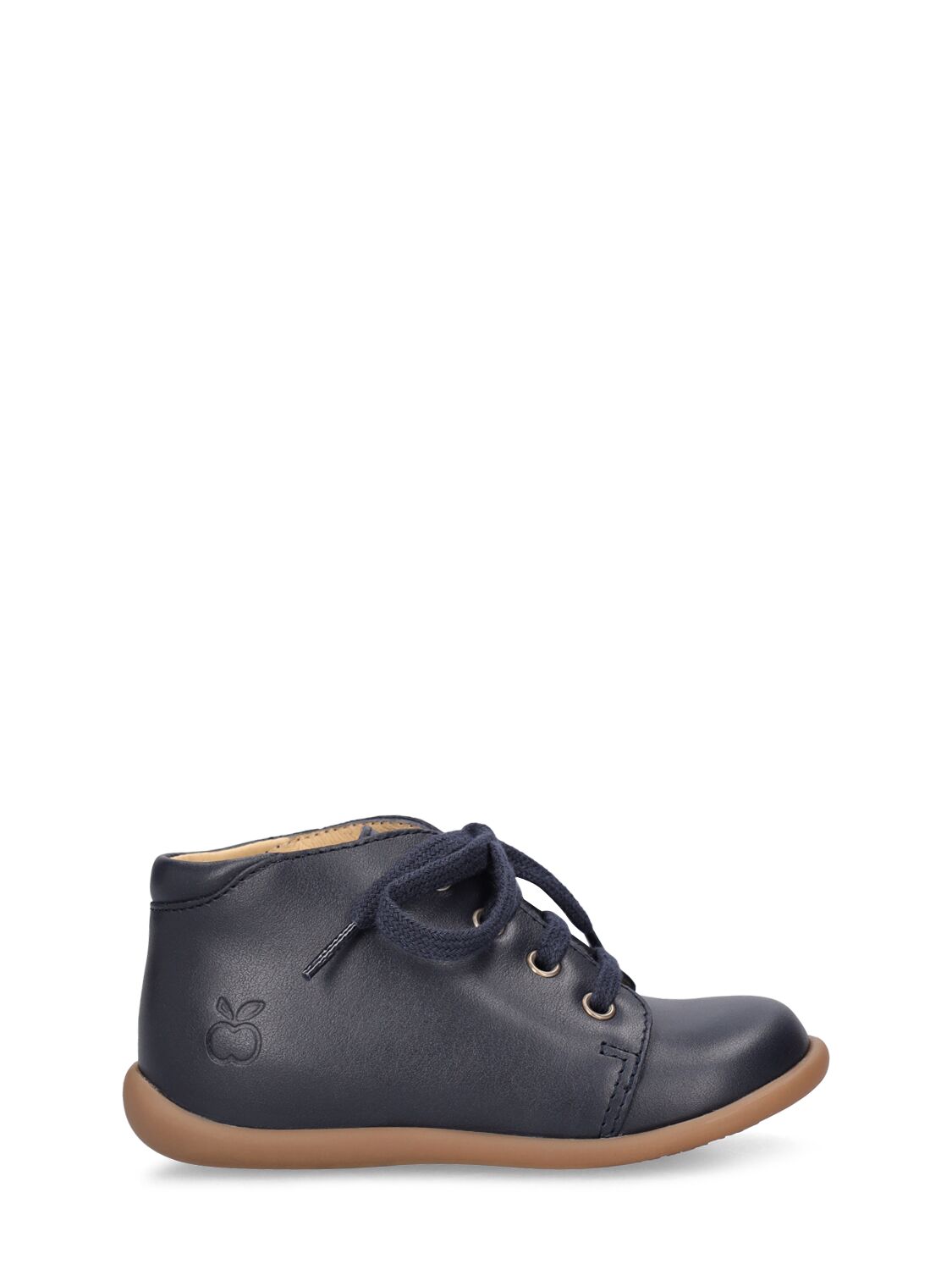 Pom D'api Kids' Nappa Stand-up Booties In Navy