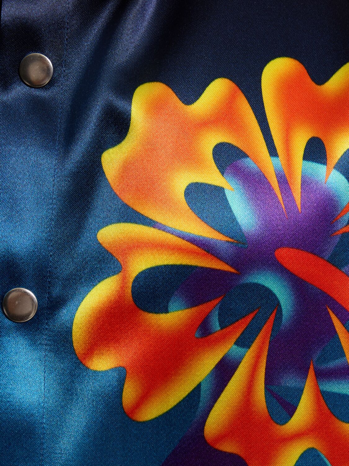 Shop Bluemarble Hibiscus Viscose & Cotton S/s Shirt In 멀티컬러