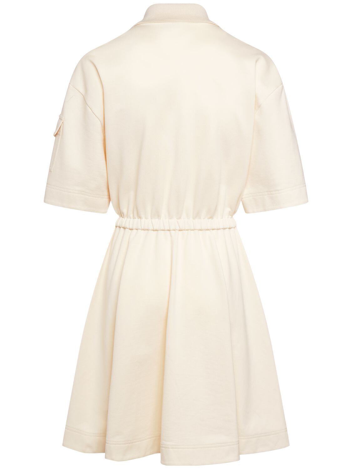 Shop Moncler Cotton Polo Shirt Dress In White