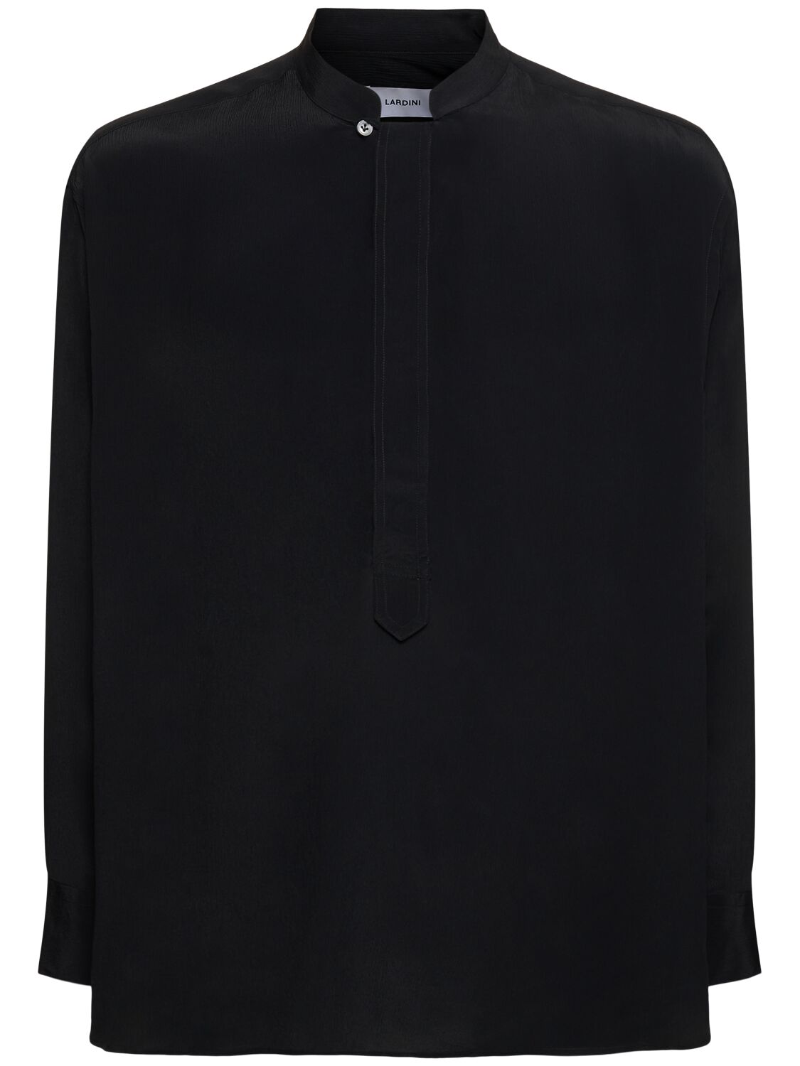 Lardini Viscose & Silk Classic Shirt In Black