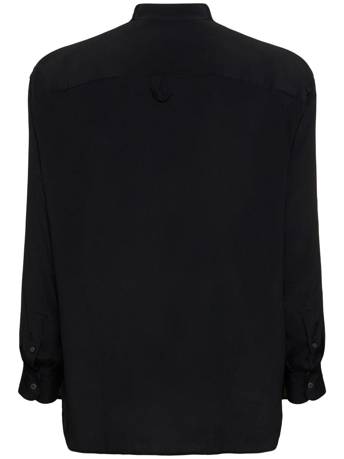 Shop Lardini Viscose & Silk Classic Shirt In Black