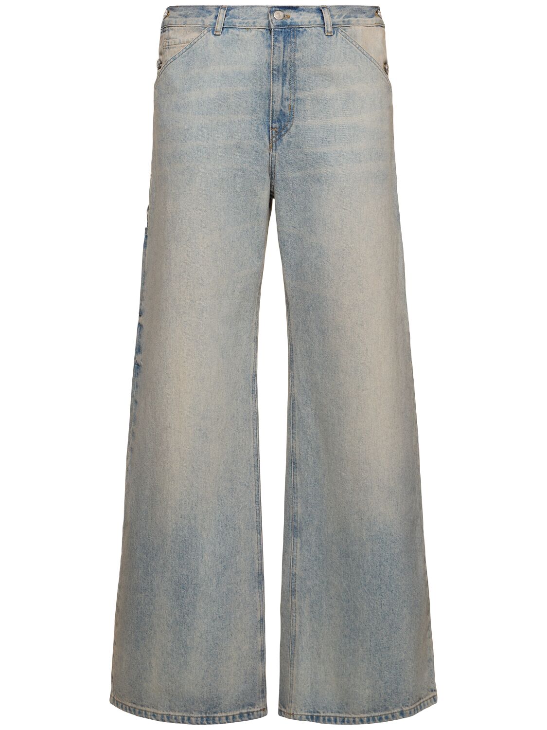 Image of Wide Cotton Denim Jeans