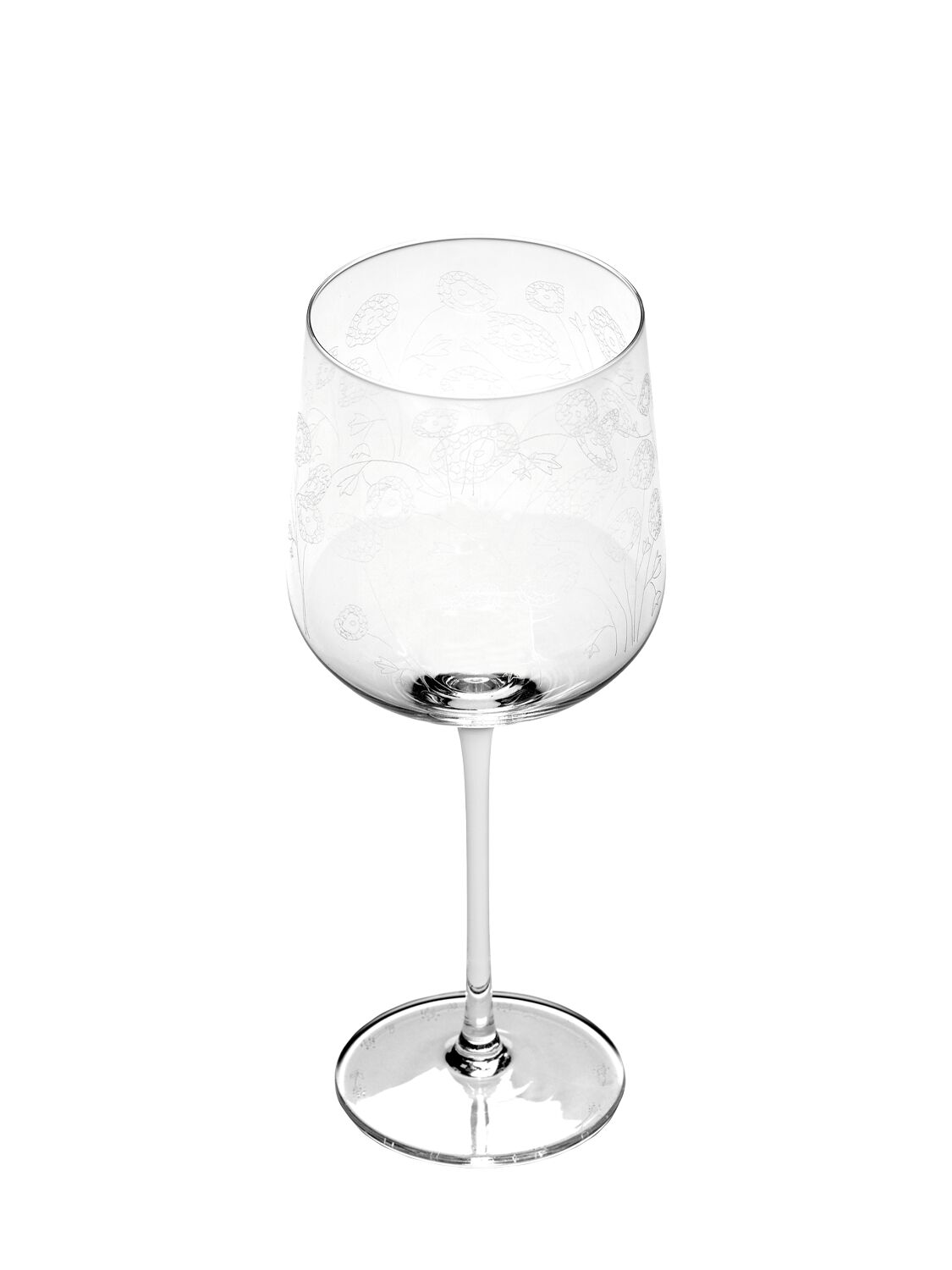 Shop Marni By Serax Anemone Vaniglia Set Of 4 Wine Glasses In Transparent