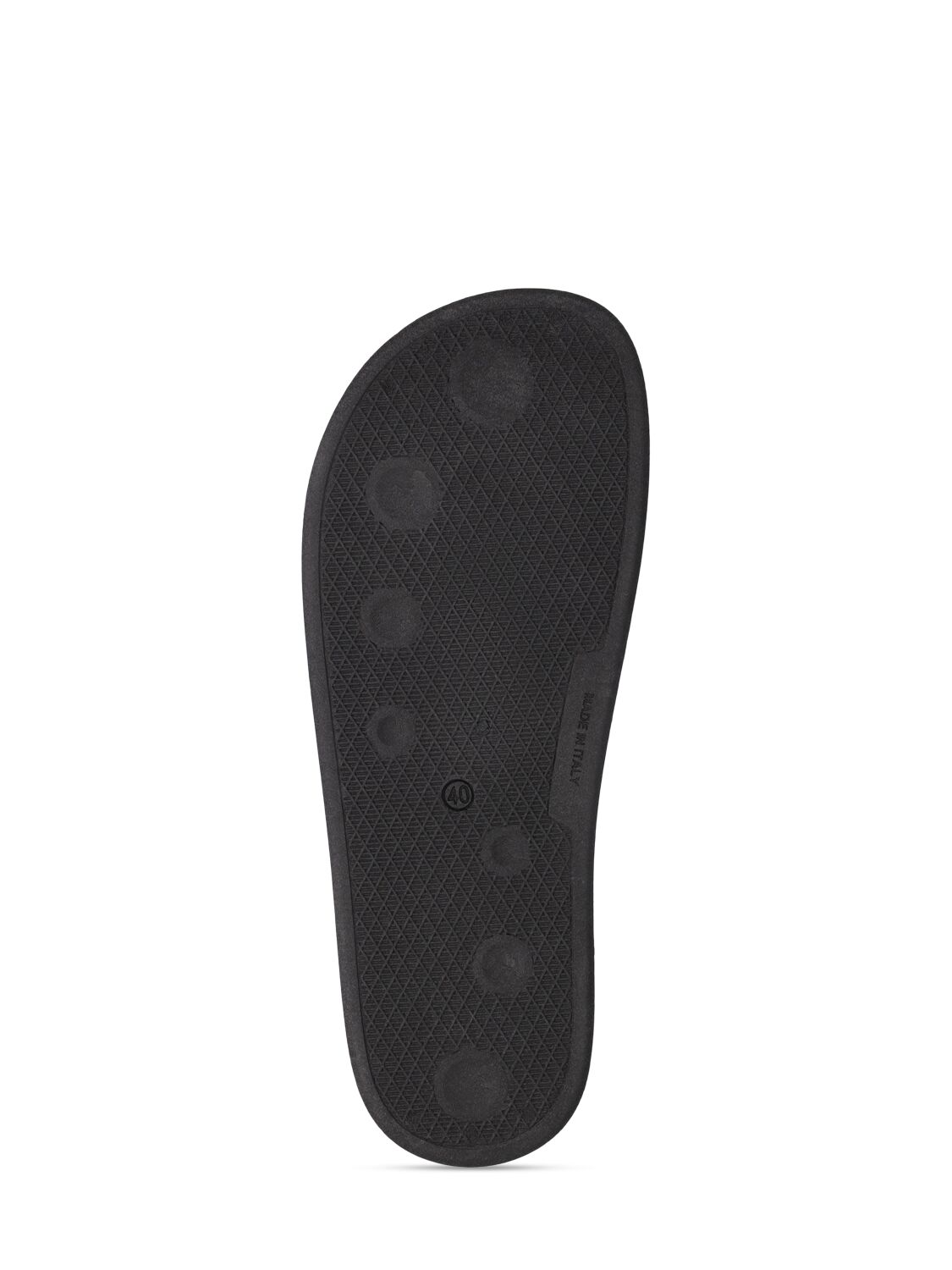Shop Msgm Logo Print Rubber Slide Sandals In White