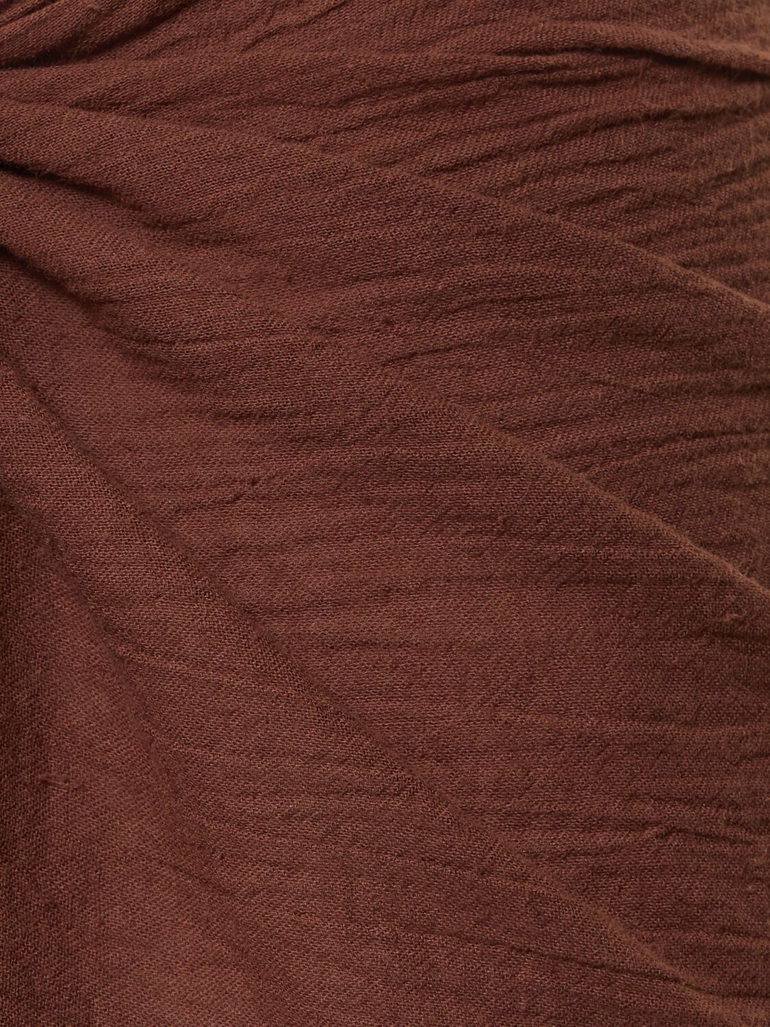 Shop Éterne Esme Cotton Mini Sarong In Brown