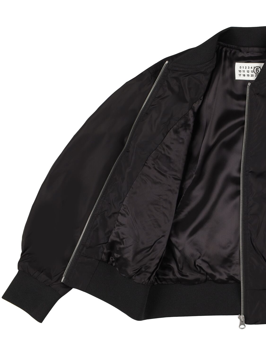 Shop Mm6 Maison Margiela Nylon Bomber Jacket In Black