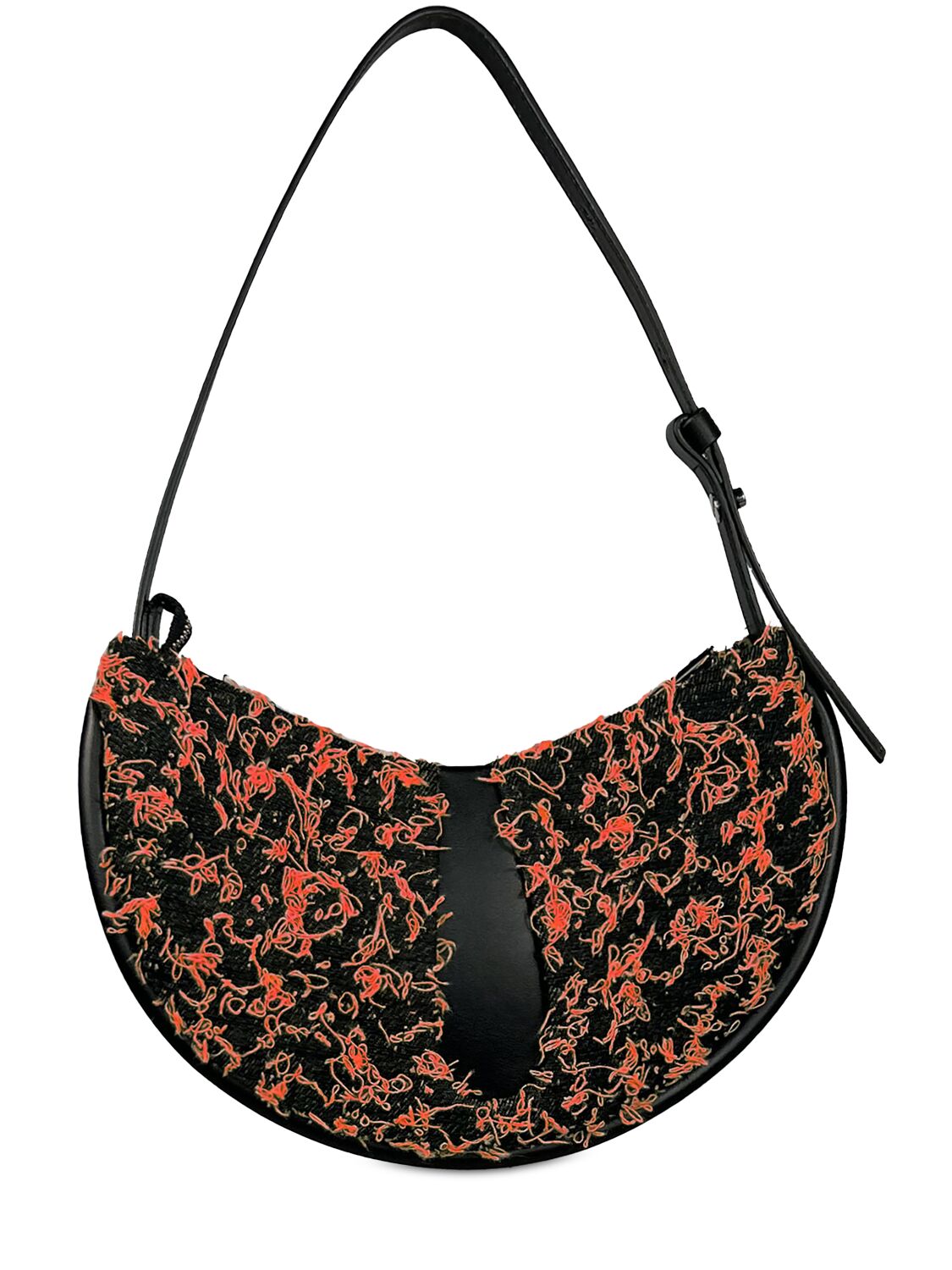 Themoirè Ebe Frayed Cotton Blend Shoulder Bag In Flame