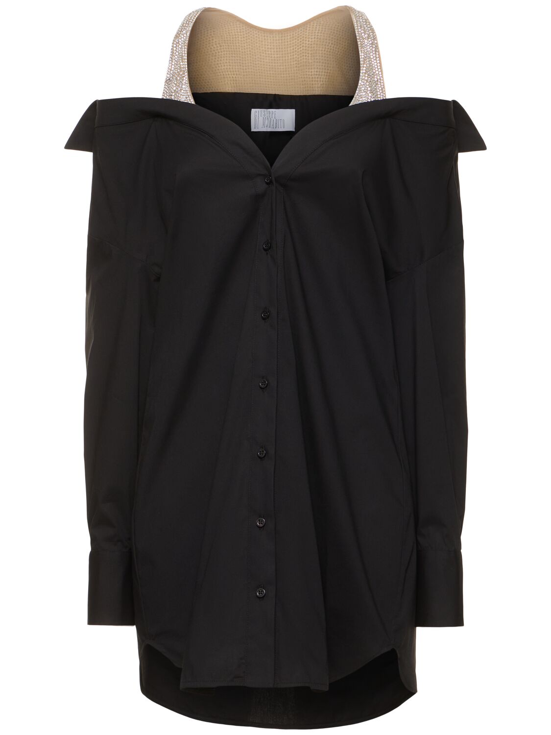 Giuseppe Di Morabito Cotton Poplin Mini Dress In Black