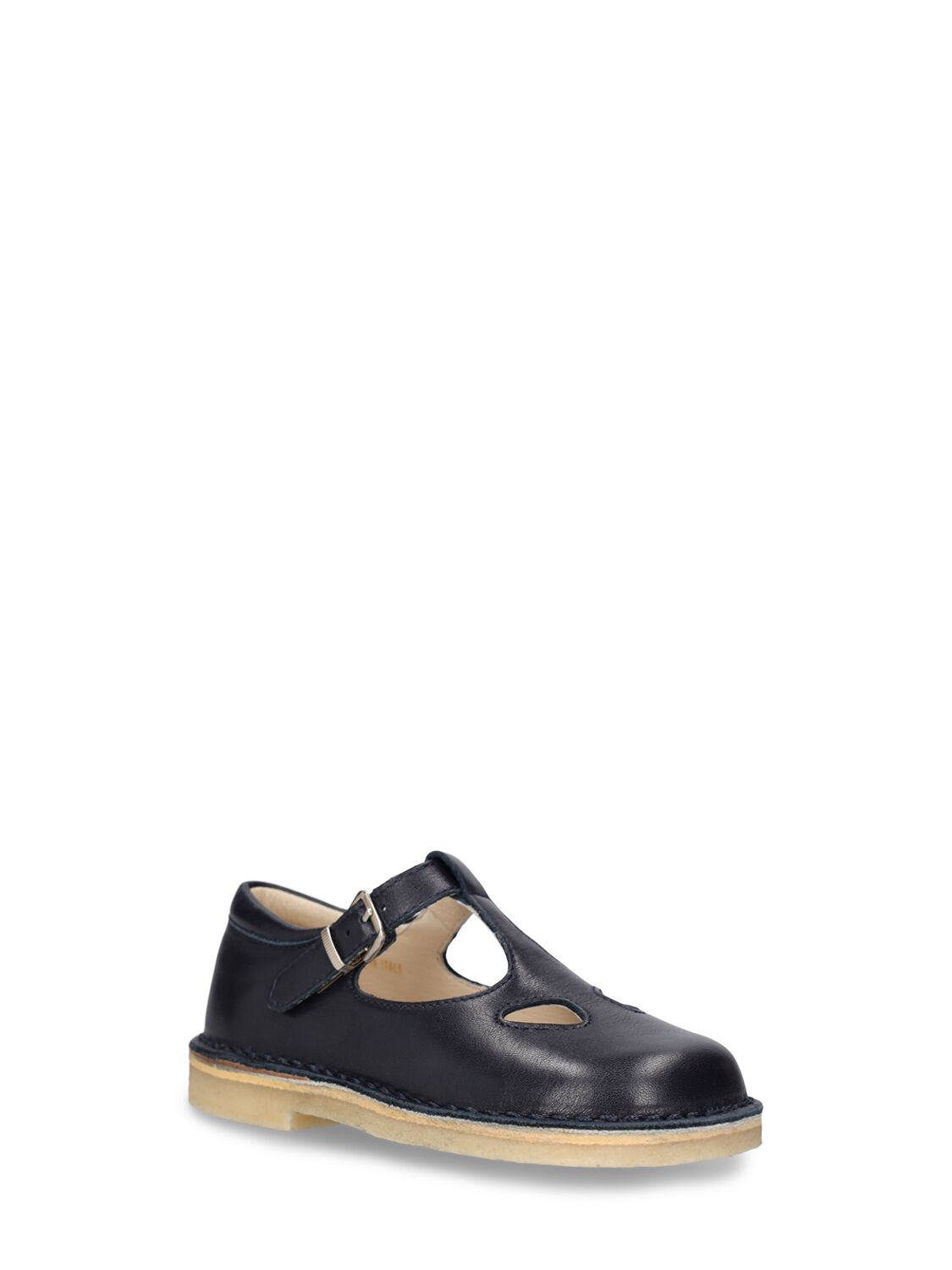 Shop Il Gufo Leather Sandals In Black