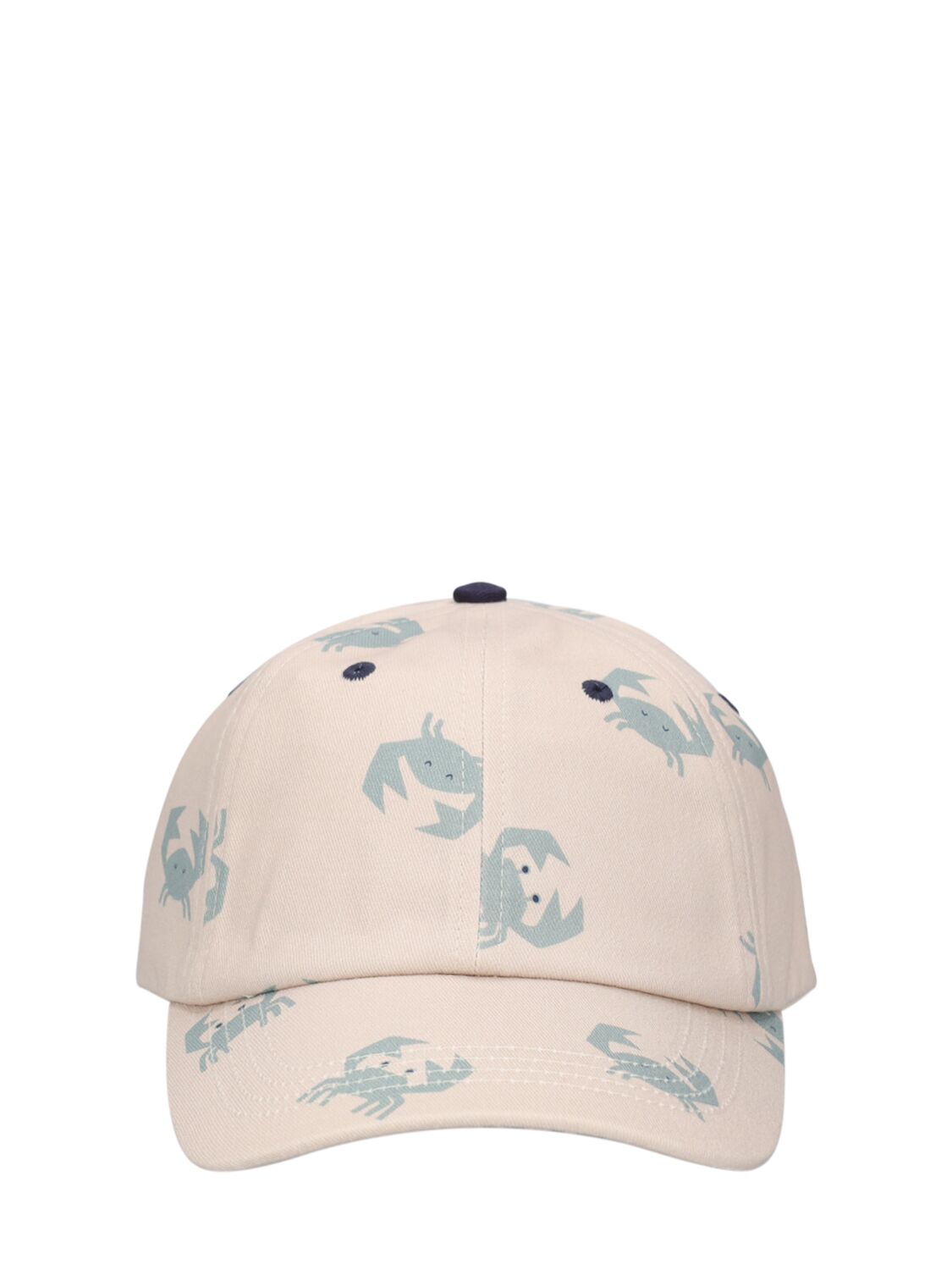 Shop Liewood Crab Print Organic Cotton Hat In Multicolor