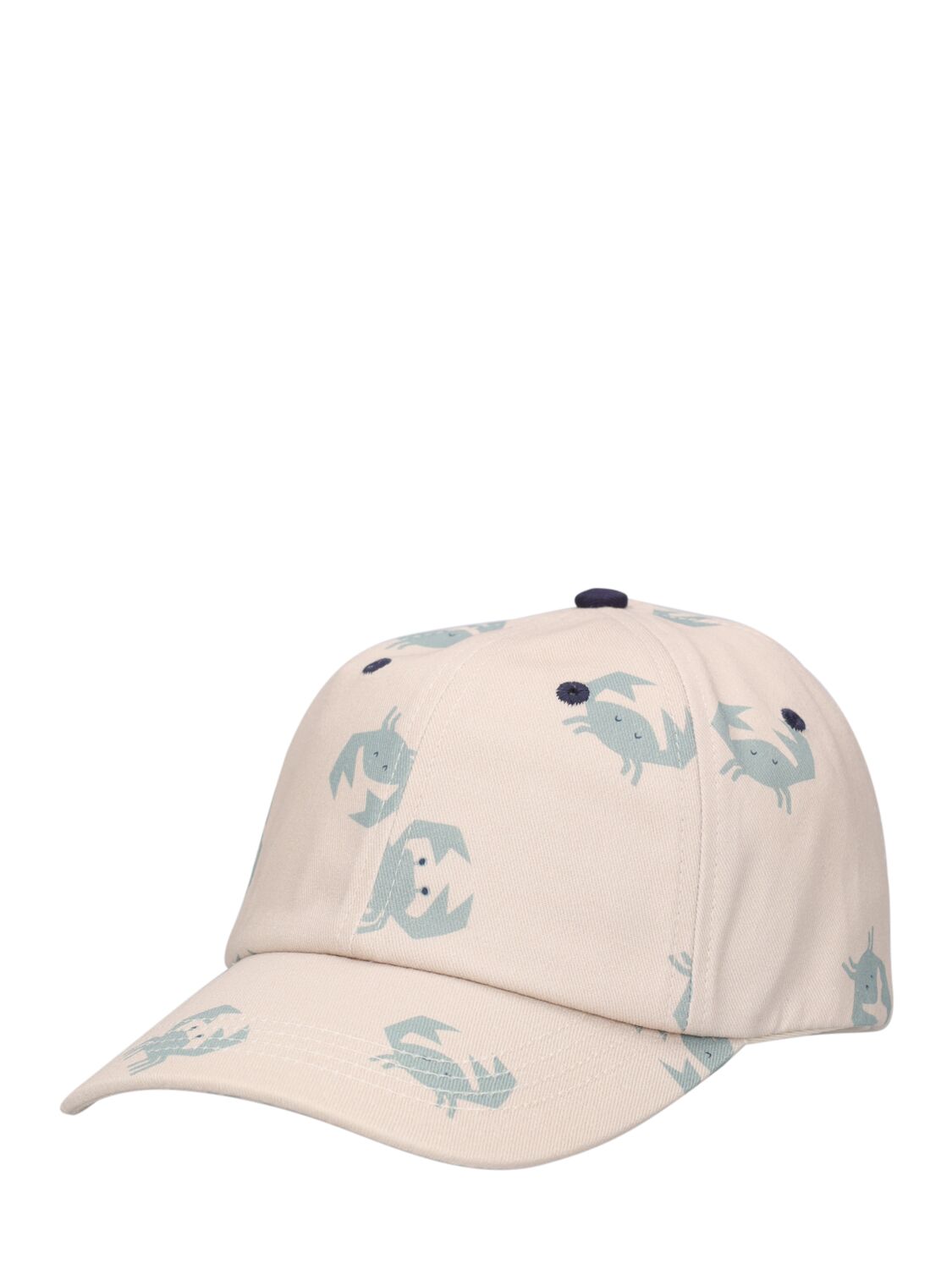 Shop Liewood Crab Print Organic Cotton Hat In Multicolor