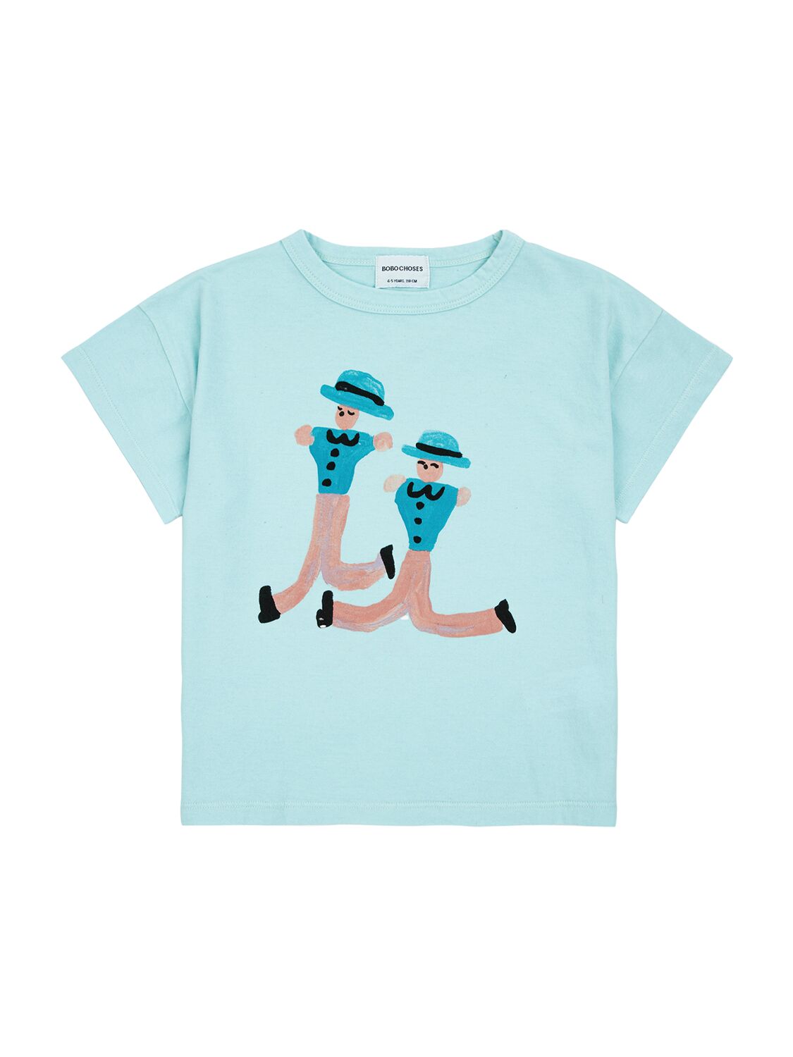 Bobo Choses Kids' Printed Organic Cotton T-shirt In Light Blue