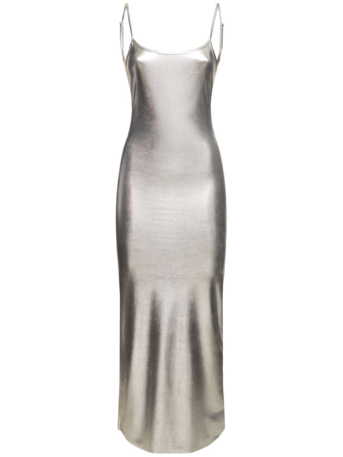 Shop Weworewhat Scoop Neck Maxi Dress In Silver