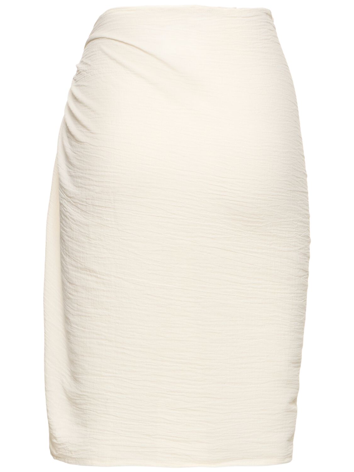 Shop Éterne Esme Cotton Mini Sarong In Ivory