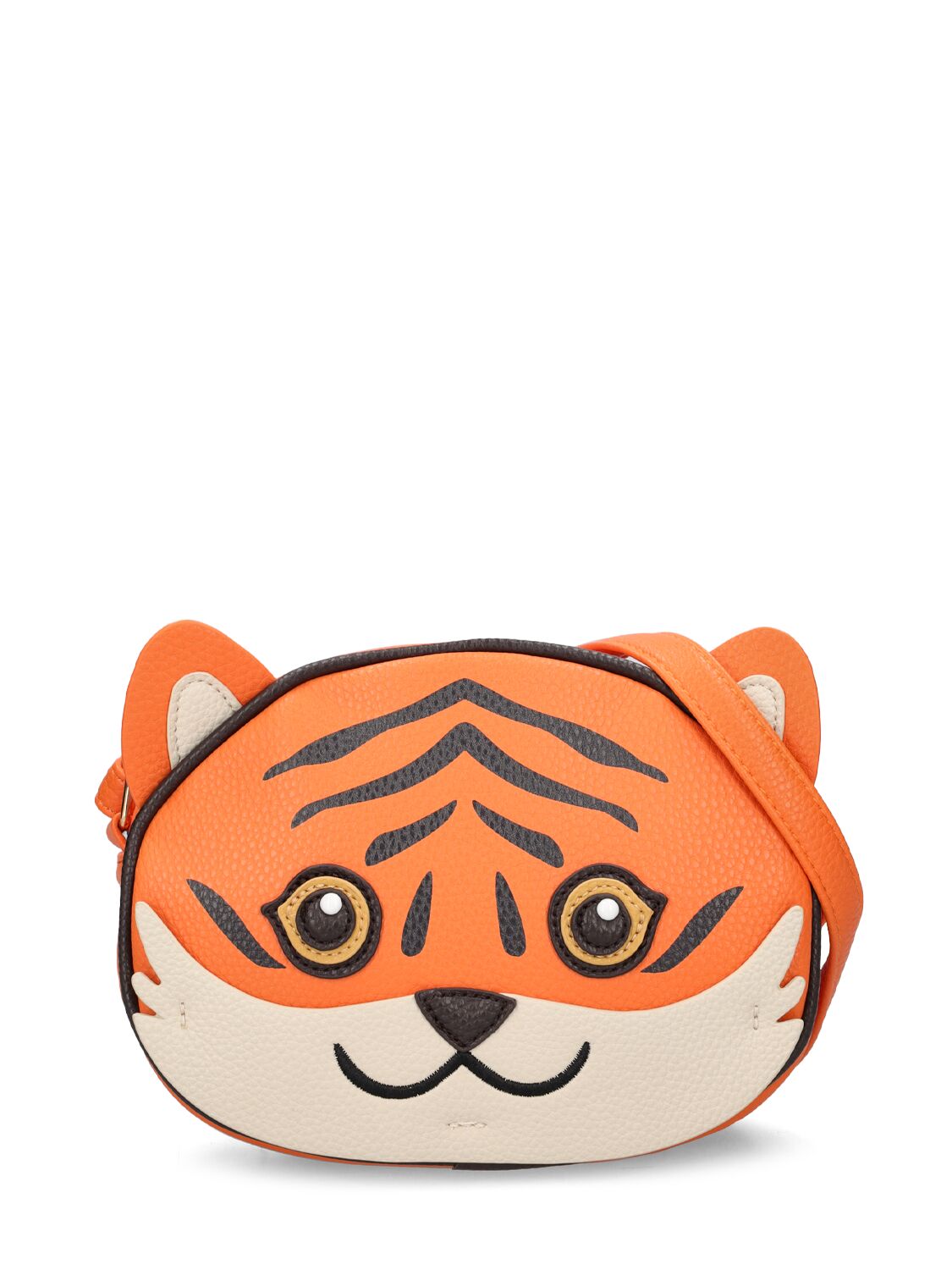 Molo Kids' Tiger Cub Pebbled Shoulder Bag In Multicolor