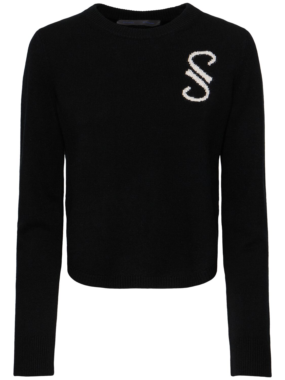 Proenza Schouler Stella Cashmere Jacquard Sweater In Black