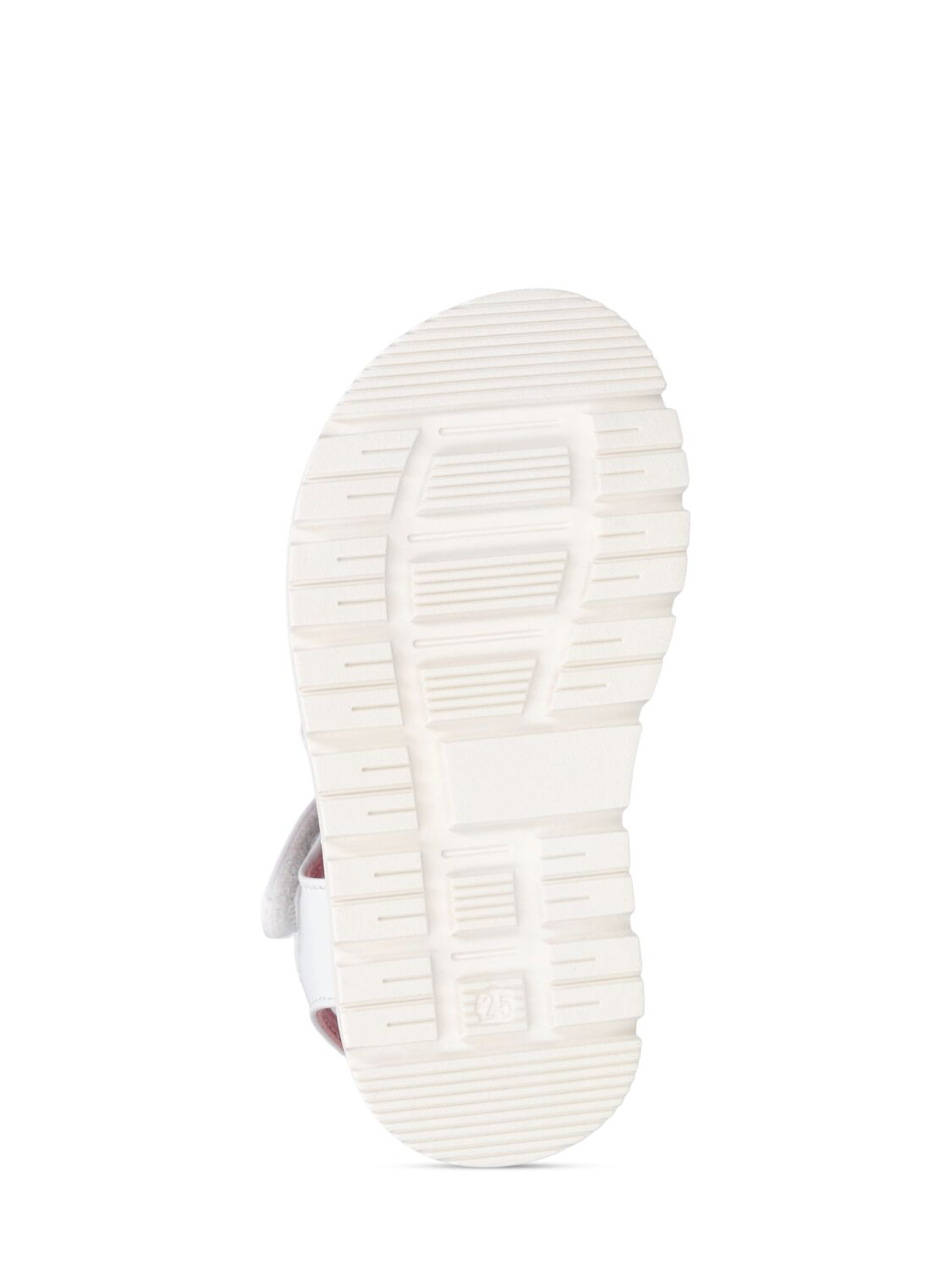 Shop Moschino Logo Print Leather Sandals W/teddy Patch In White,pink