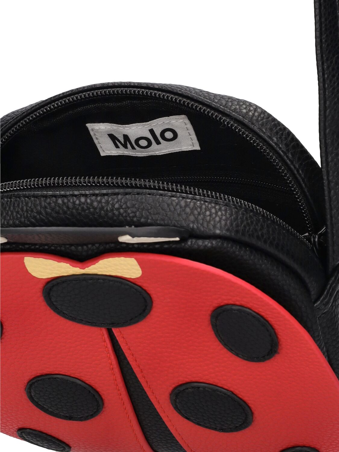 Shop Molo Ladybird Faux Leather Shoulder Bag In Red,black