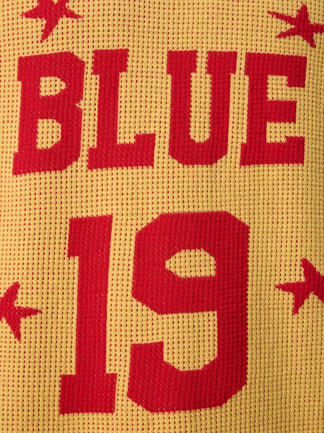 Shop Bluemarble Jacquard Knit Basketball Tank Top In 옐로우,레드