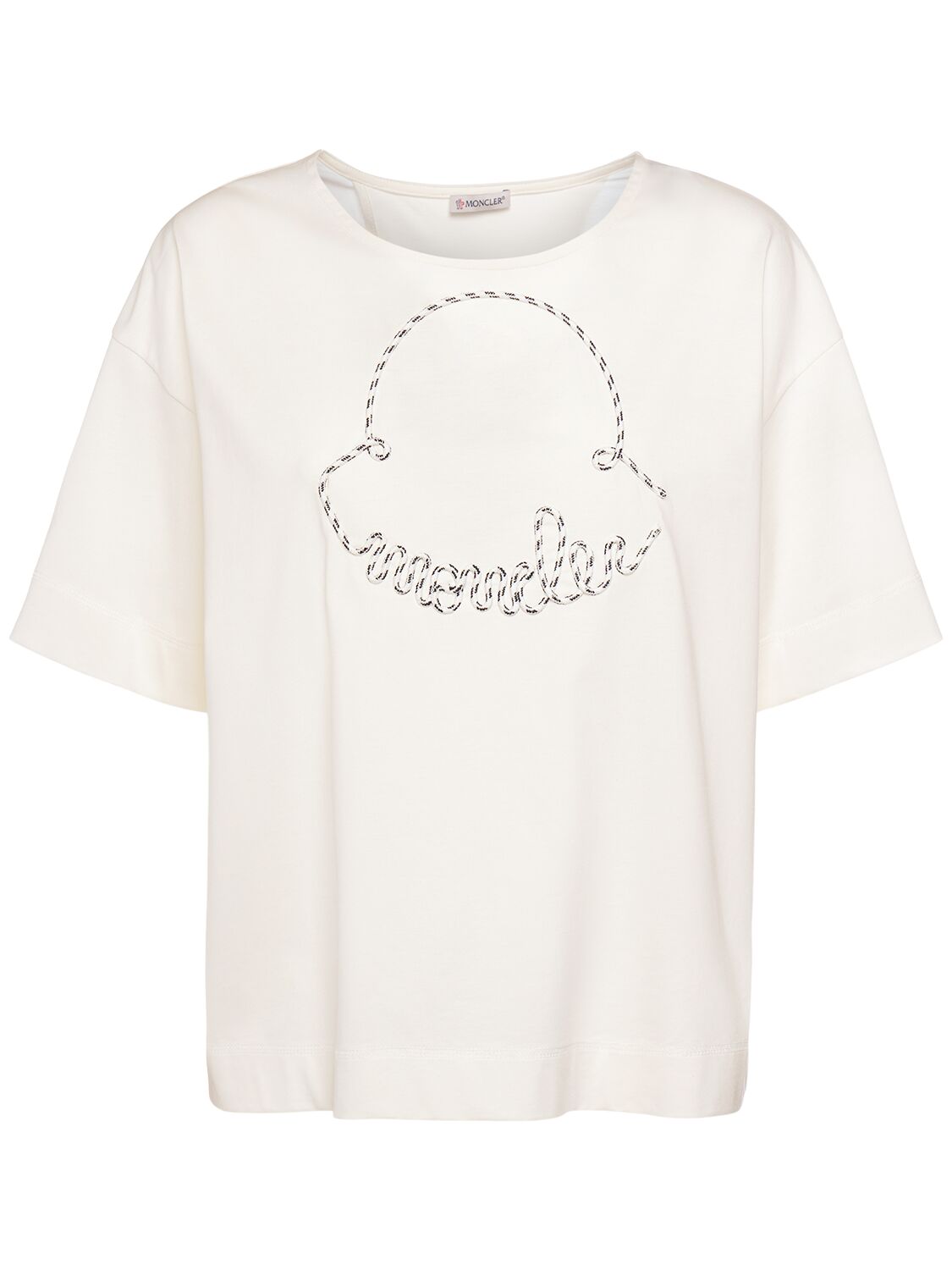 Moncler Cotton T-shirt In Natural