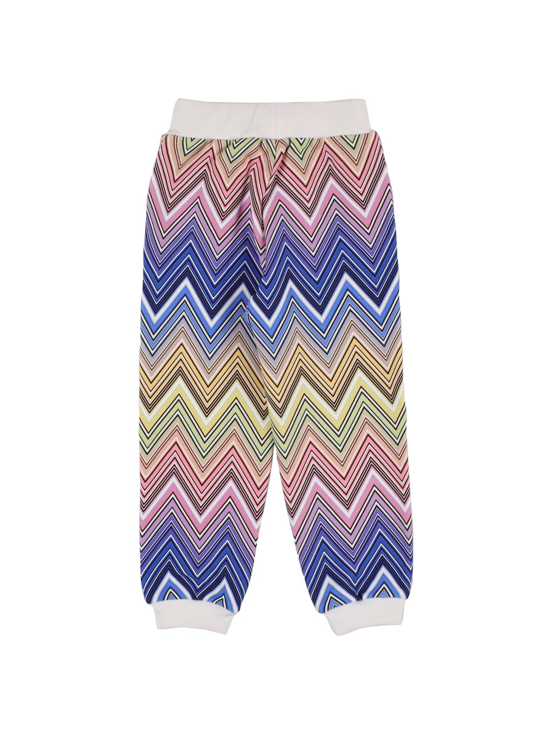 Shop Missoni Zig Zag Printed Cotton Sweatpants In Multicolor