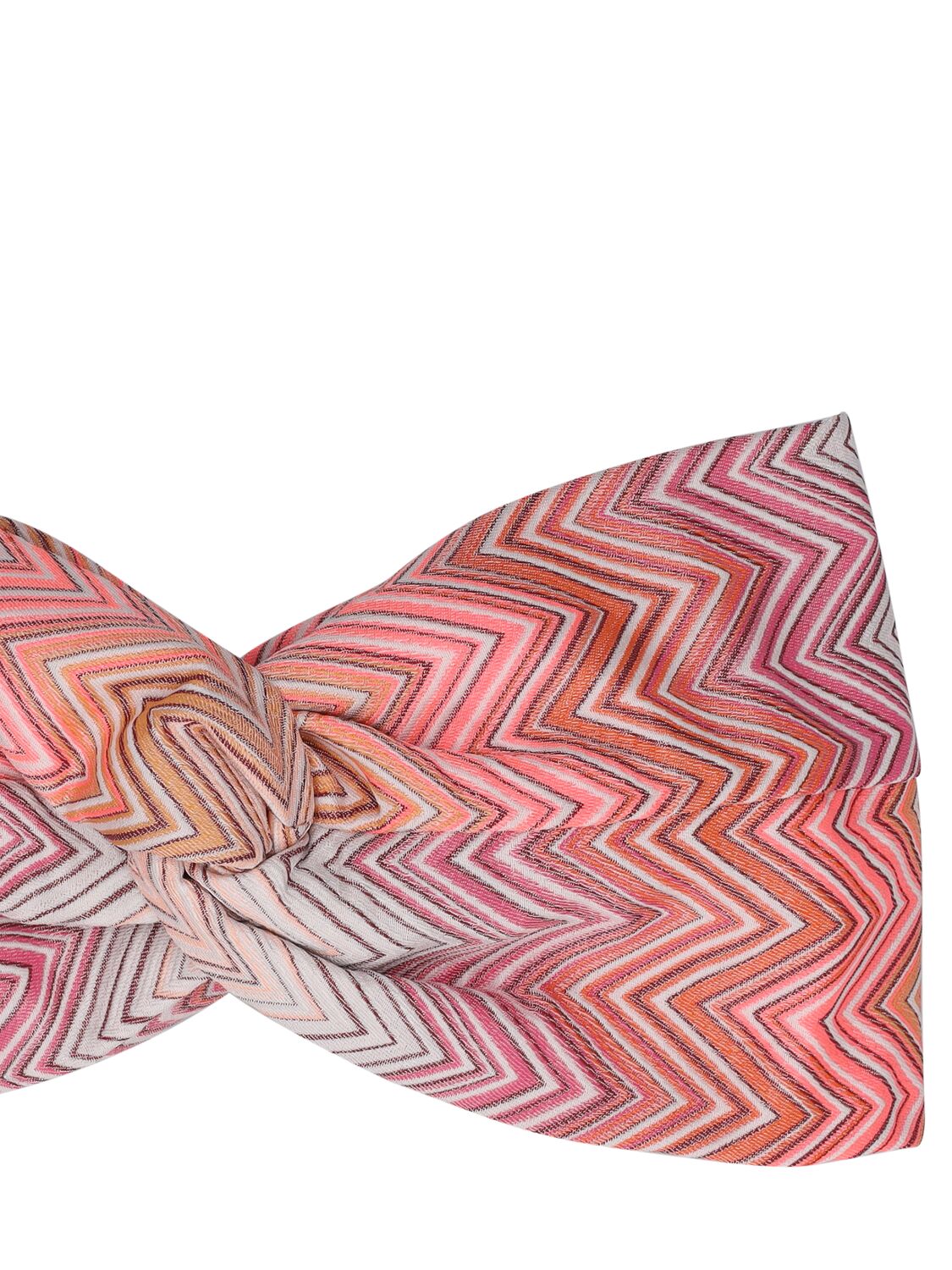 Shop Missoni Knit Headband In Pink,multi