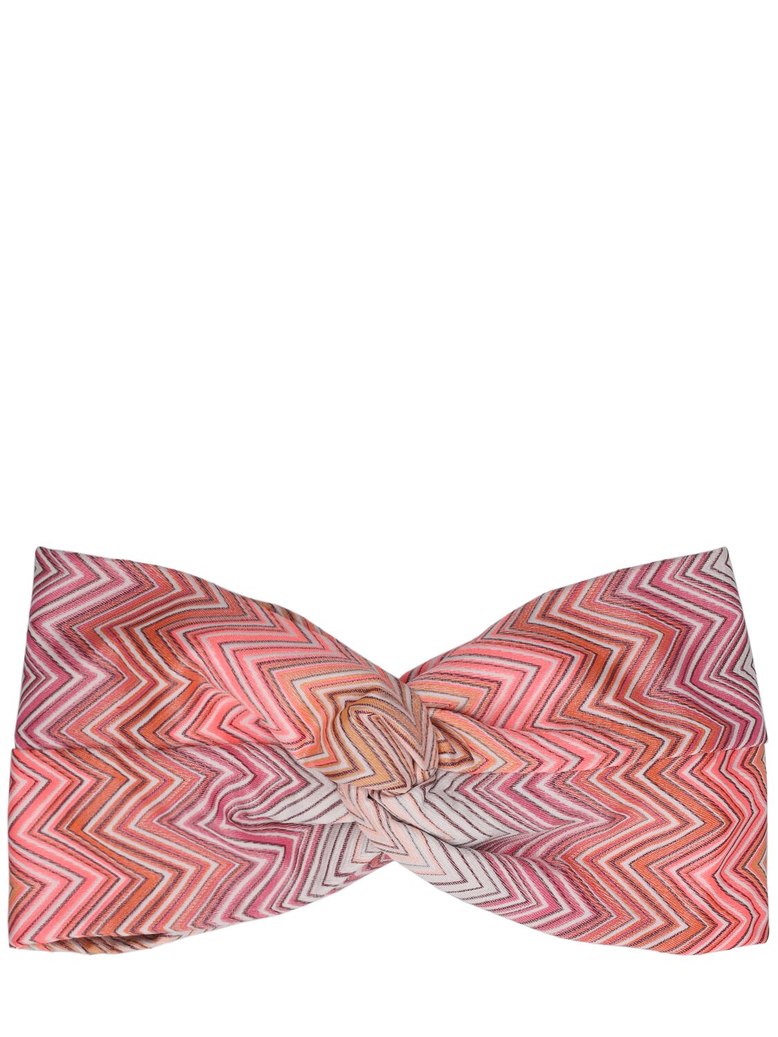 Missoni Knit Headband In Pink,multi