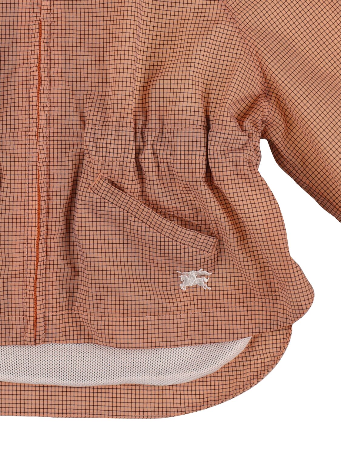 Shop Burberry Full-zip Nylon Jacket In Pink