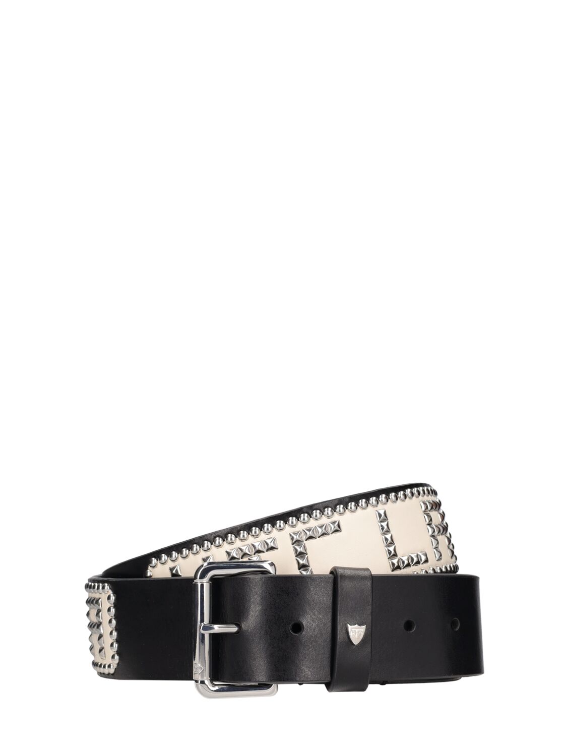 Htc Los Angeles 4cm Htc L.a. Studded Leather Belt In Black