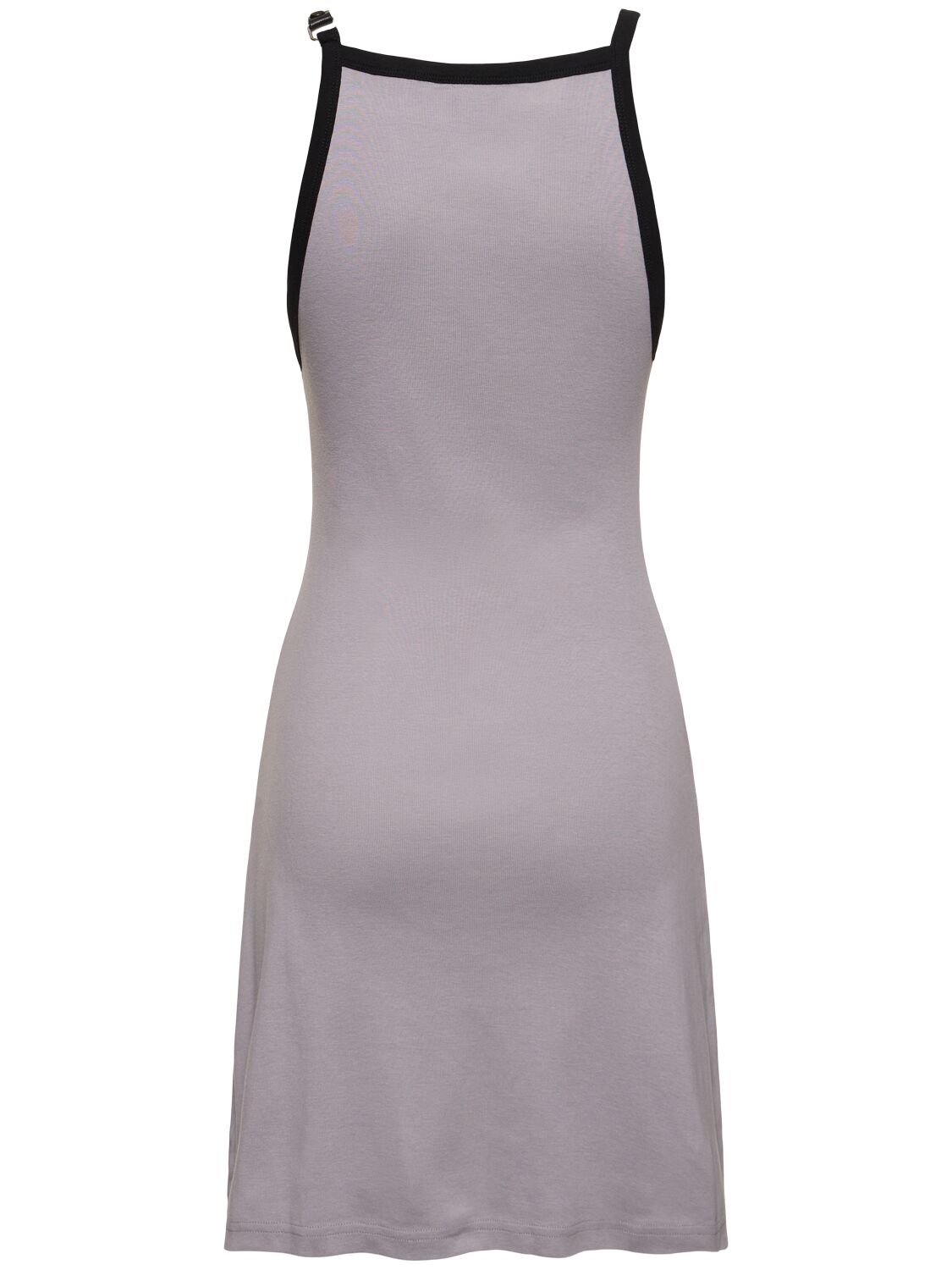 Courrèges Racerback Mini Dress With Contrasting Straps And Logo Detail In Grey