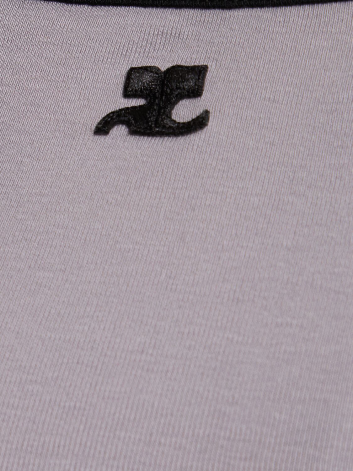 Courrèges Racerback Mini Dress With Contrasting Straps And Logo Detail In Grey