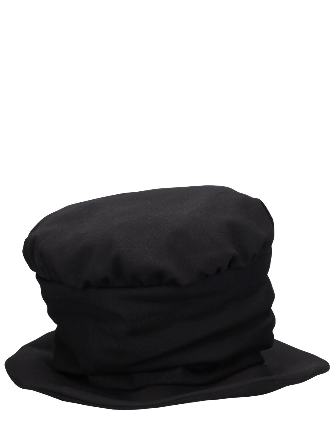 Shop Yohji Yamamoto High Crown Gabardine Wool Hat In Black