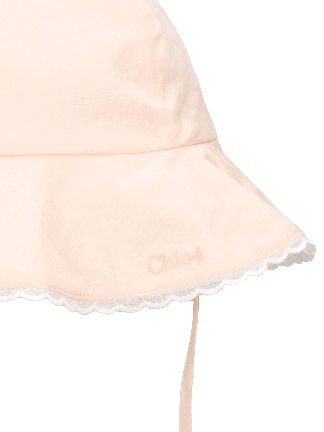 Shop Chloé Cotton Sunhat In Light Pink